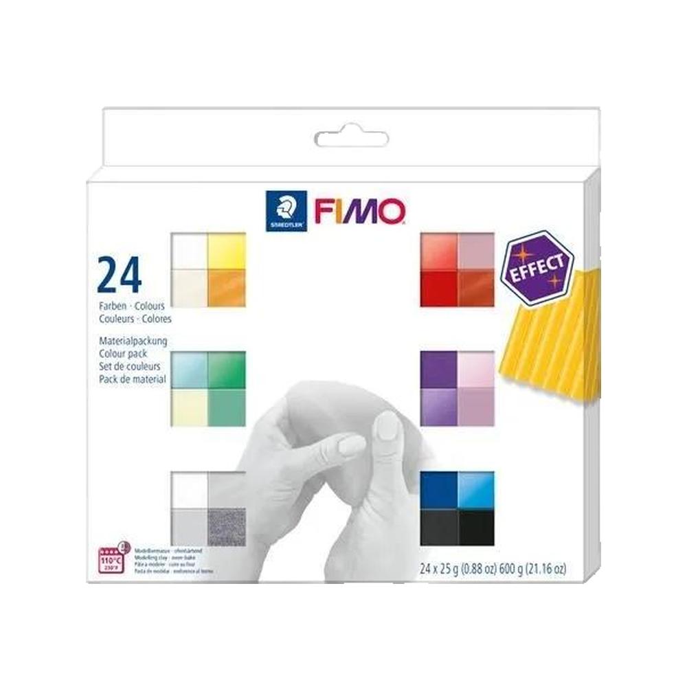 Coffret 24 pâtes polymères Fimo Effect 25 g - Staedtler - 3