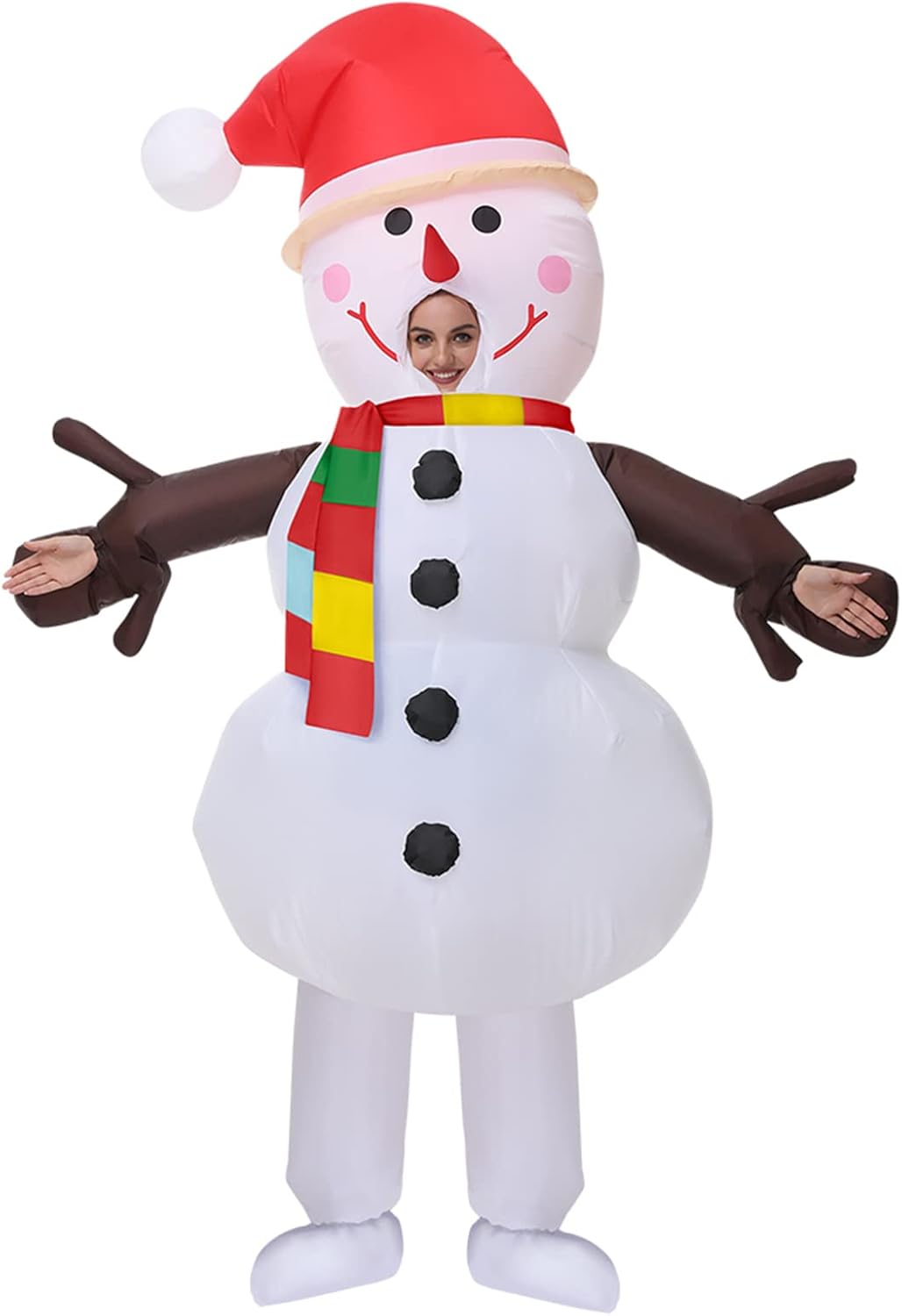 da pupazzo di neve gonfiabile - natalizio gonfiabile per cosplay, feste, Halloween, decorazioni natalizie - 5