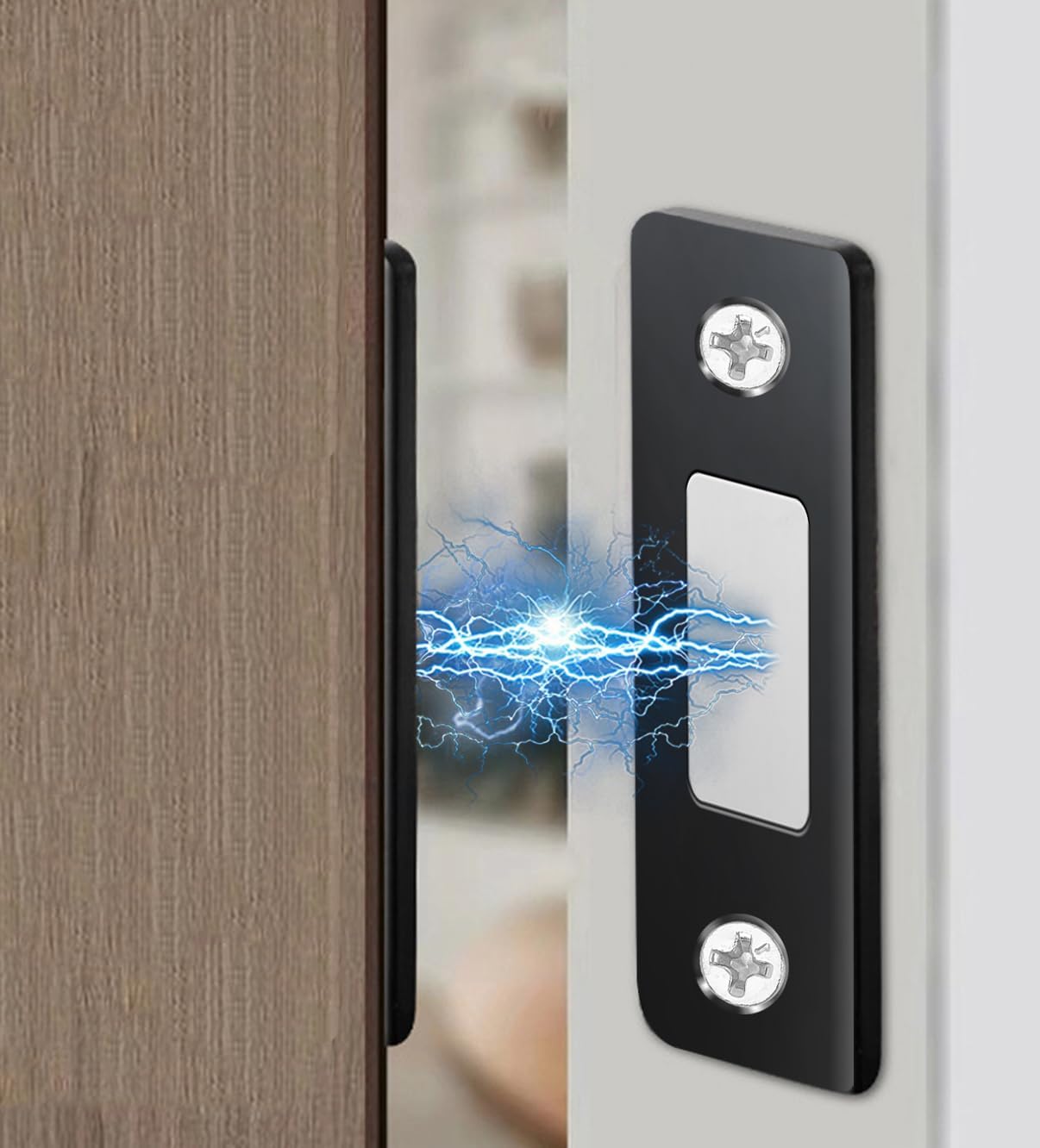 Zamknięcia magnetyczne do drzwi, zestaw 2 szt., ultracienkie magnesy do mebli, zamknięcia do drzwi szafek kuchennych i garderobianych