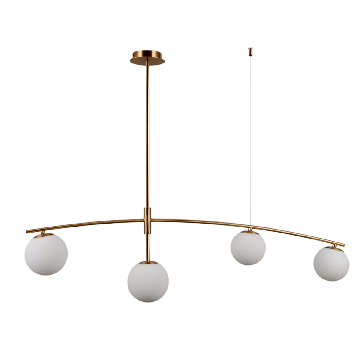 Lampa wisząca Senai miodowy mosiężno-biała 4 x G9 x 5W wym:82,5x110x14cm Italux