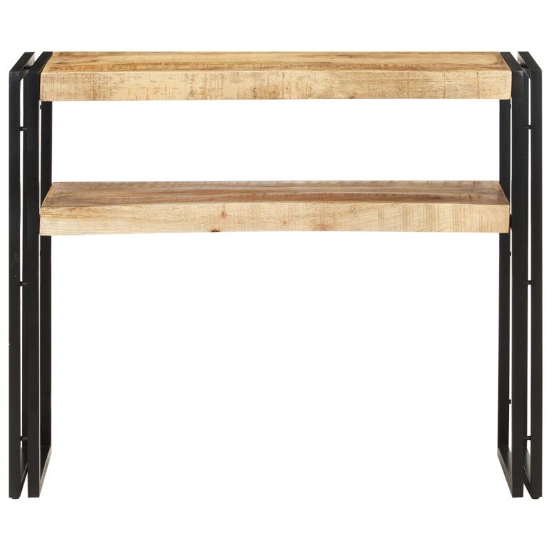 VidaXL Tavolo Consolle In Legno Massello Di Mango E Ferro – 110x35x76 Cm – Marrone – Portata 75 Kg