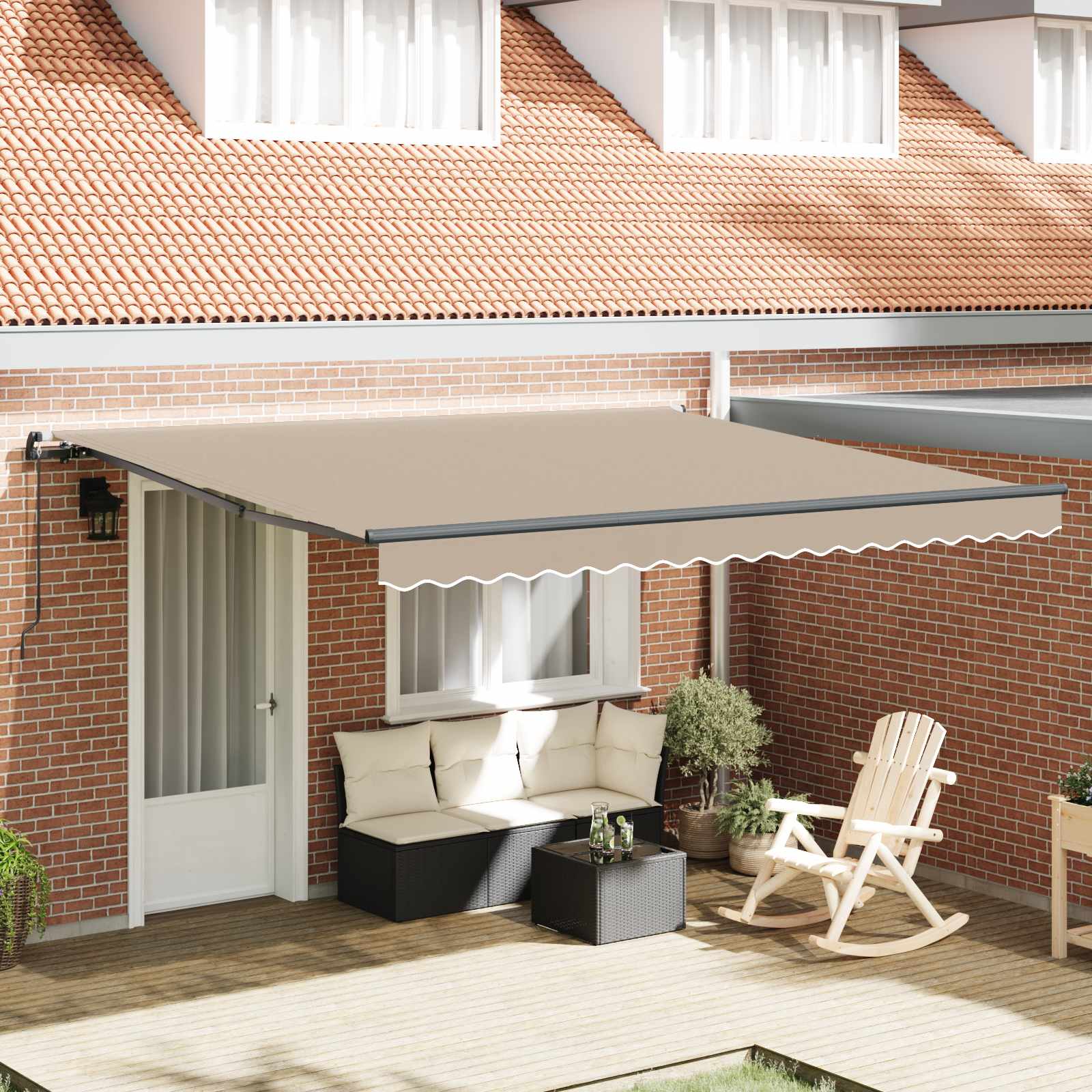 Auvent Universel étanche 300x200 Cm – Tente De Toit Pour Voiture, Caravane, Bus, Protection UV+50, Avec Barres Et Cordes