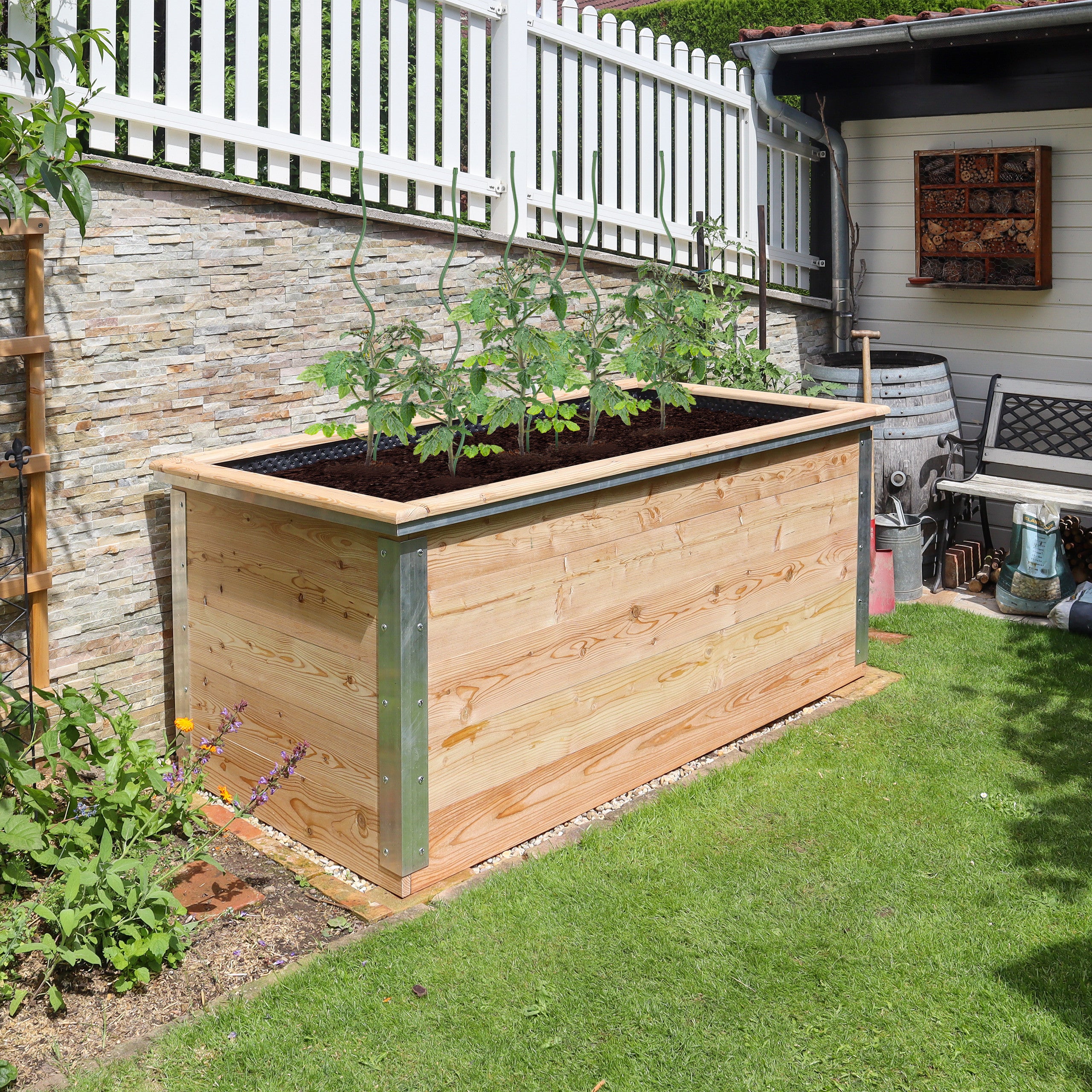 Set 2 Sostegni Per Piante Rampicanti Relaxdays - 120cm, 4 Anelli, Ferro Marrone Per Pomodori E Cetrioli