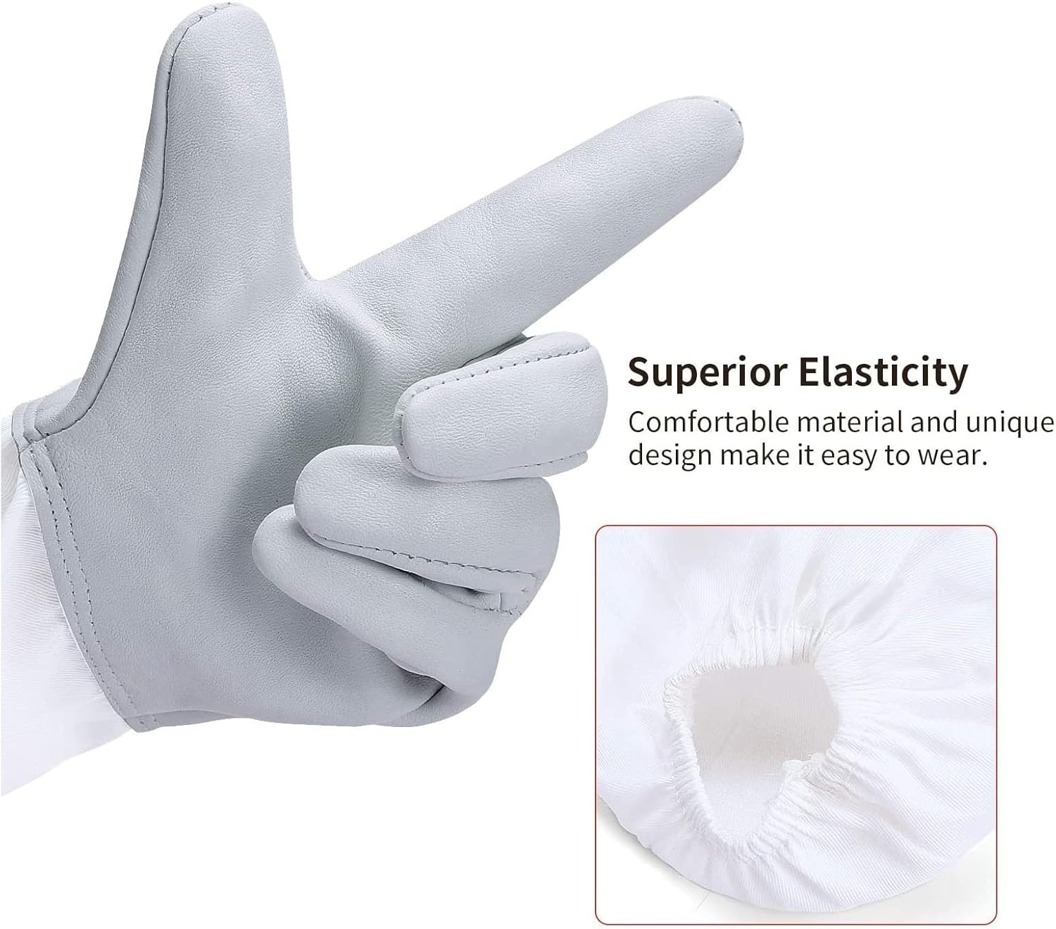 1paire Gants d'Apiculture, Gants d'Apiculture avec Manches Longues, Gants de Protection avec Manches - 5