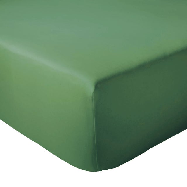 Drap housse 80x200 cm bonnet 40 coton ÉVASION Vert fougère
