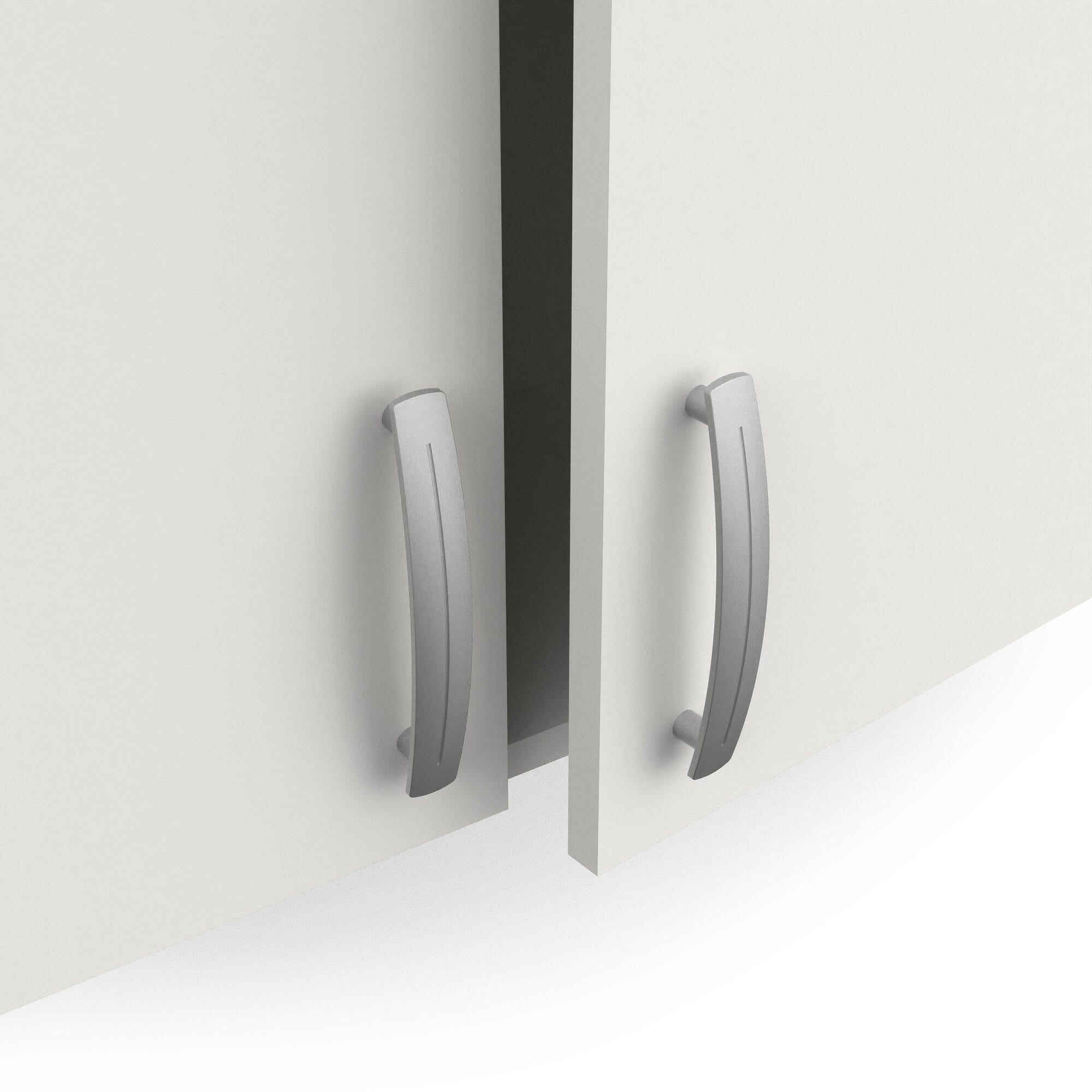 Meuble haut 2 portes 80x28x60 cm blanc - JONAS - 3