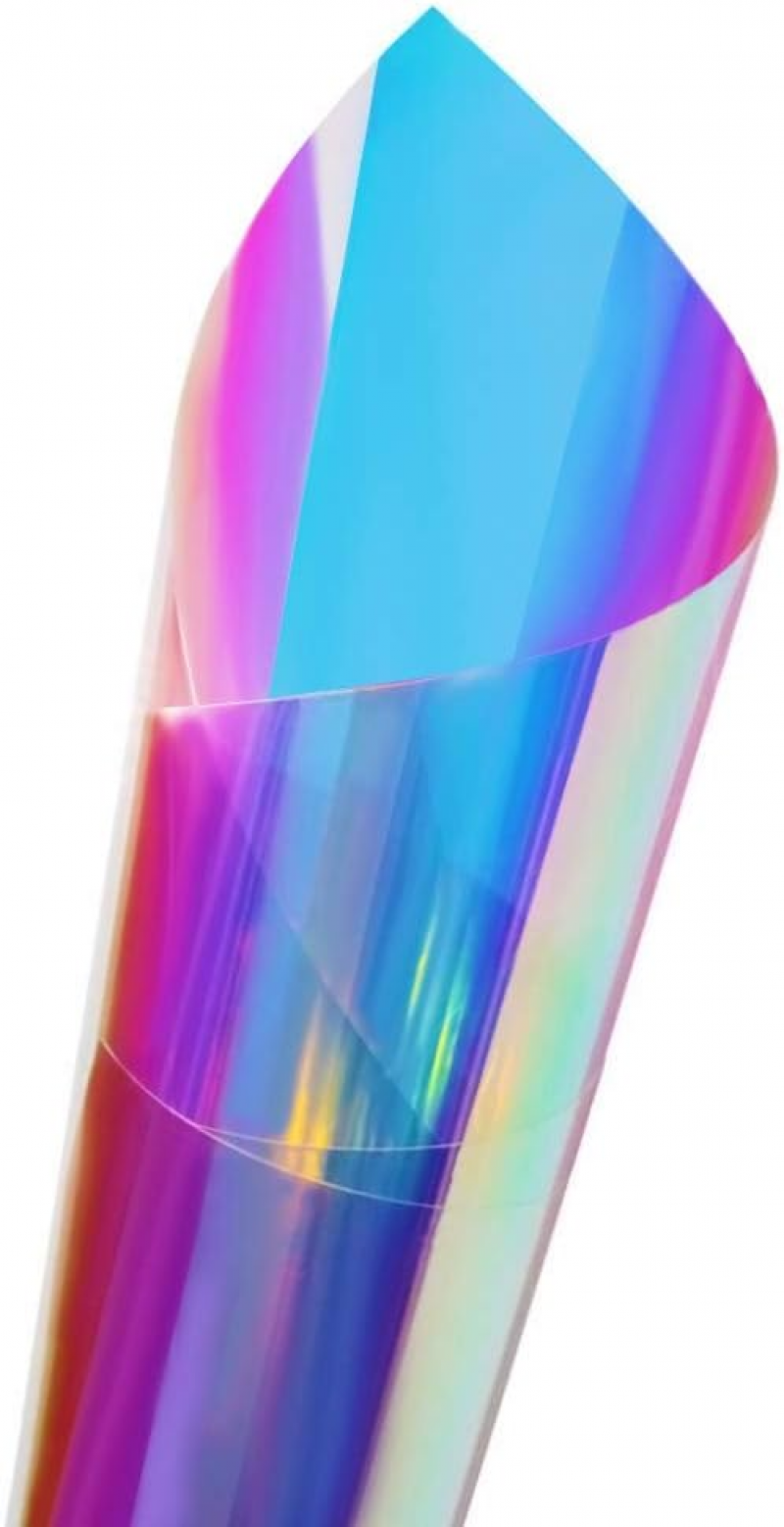 Holograficzna, opalizująca folia samoprzylepna do okien, dekoracyjna naklejka na szkło do rękodzieła, dekoracja na przyjęcie bożonarodzeniowe DIY