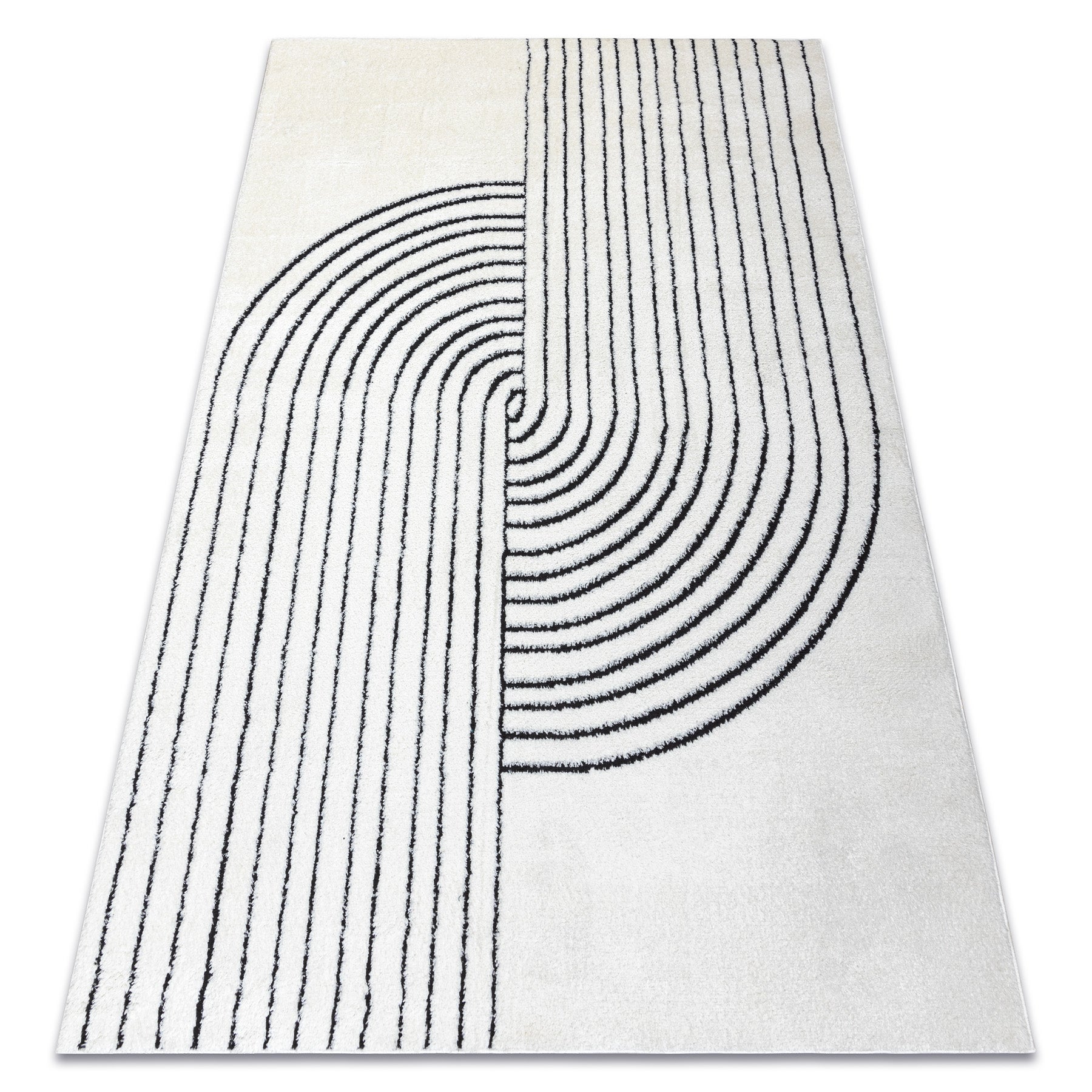 Dywan MODE 8587 geometryczny krem / czarny 120x170 cm