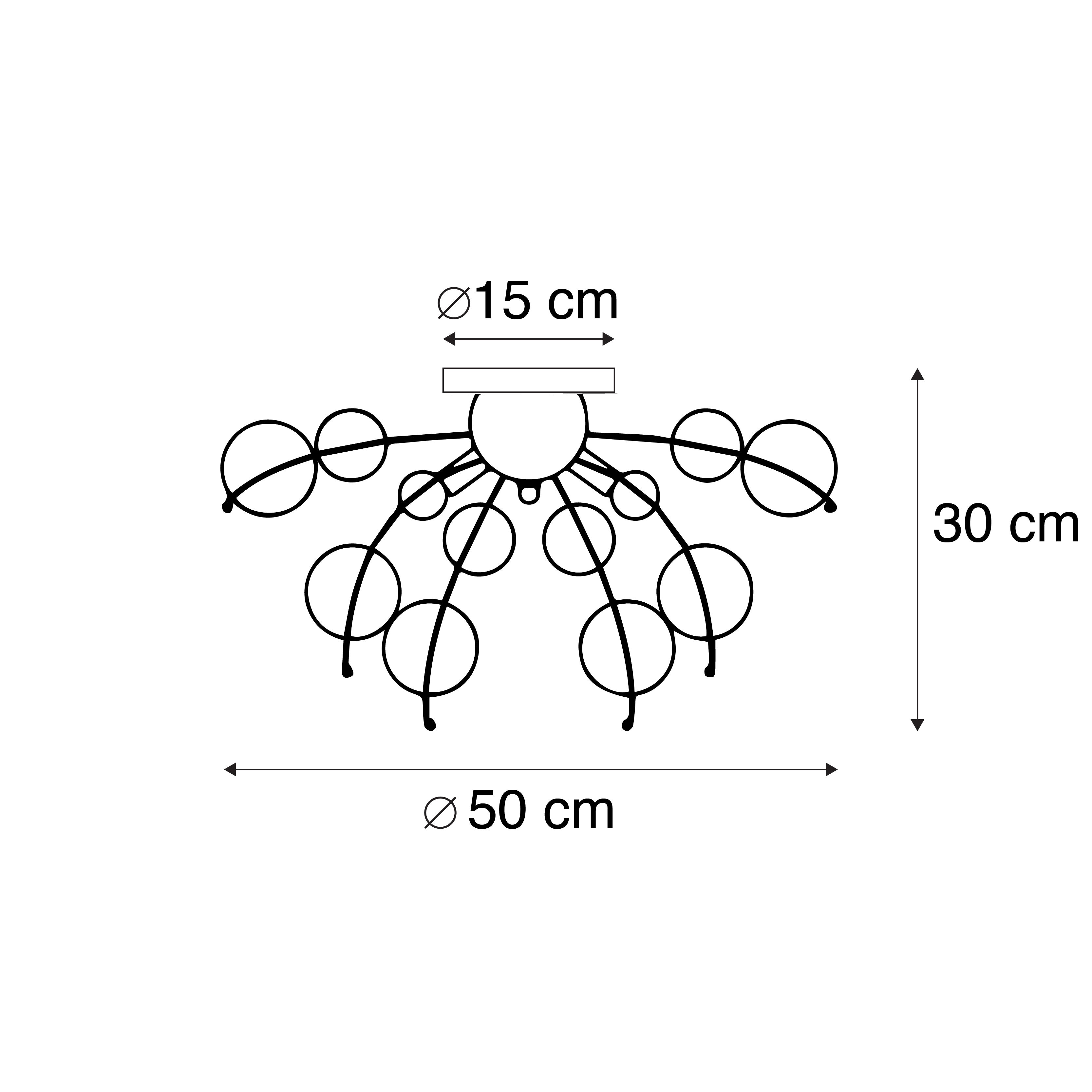 Plafonnier design en laiton avec verre fumé 4 lumières - Explode - 4