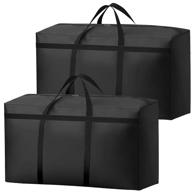 Lot de 2 180L Rangement Vêtement, 600D Oxford Imperméable Sac Rangement Vêtement, Grand Format Rangement Habits Pour Oreillers, Édredons