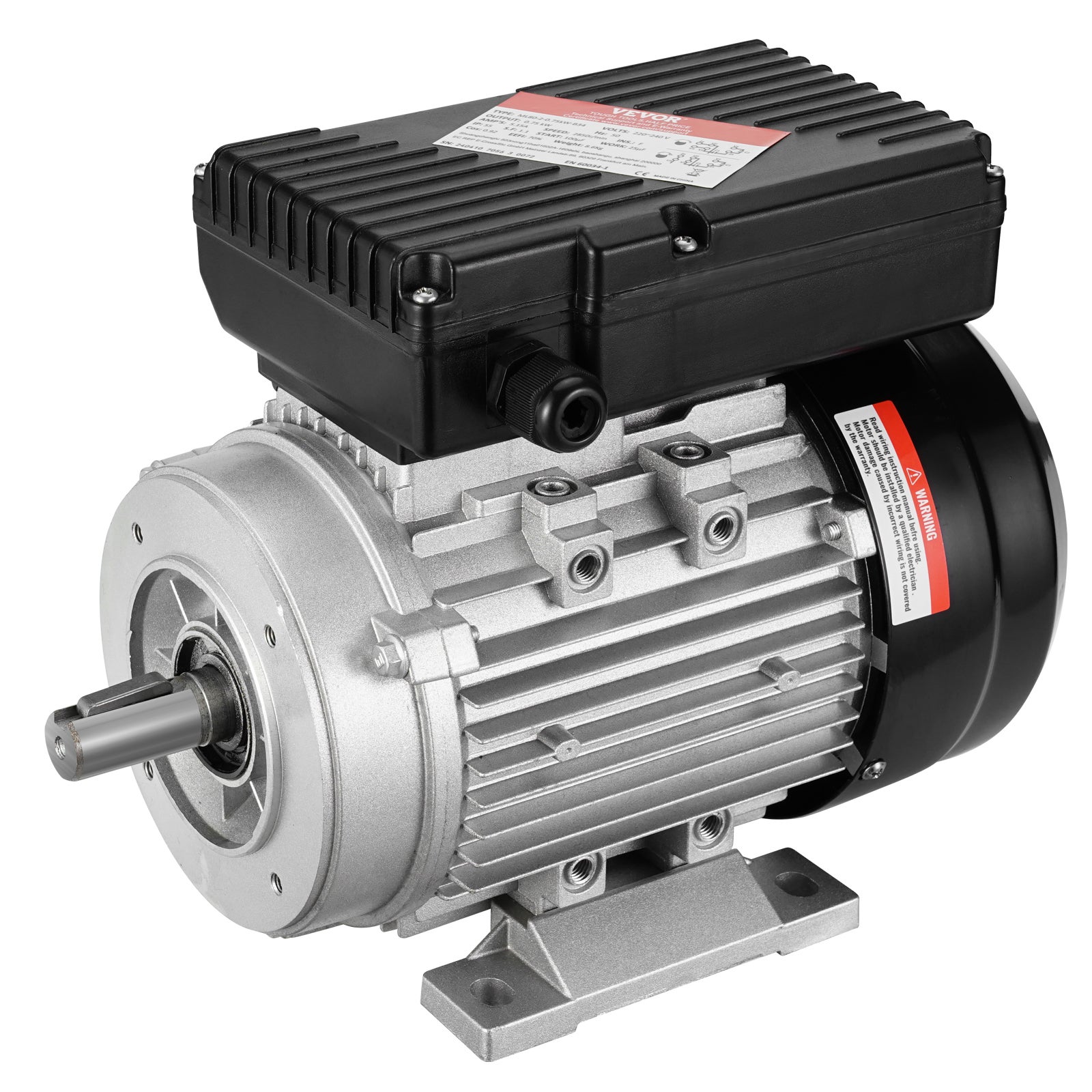 Silnik 0,75 kW AC 2850 obr./min AC 220-240 V 5,15 A 1-fazowy Rama B34 VEVOR