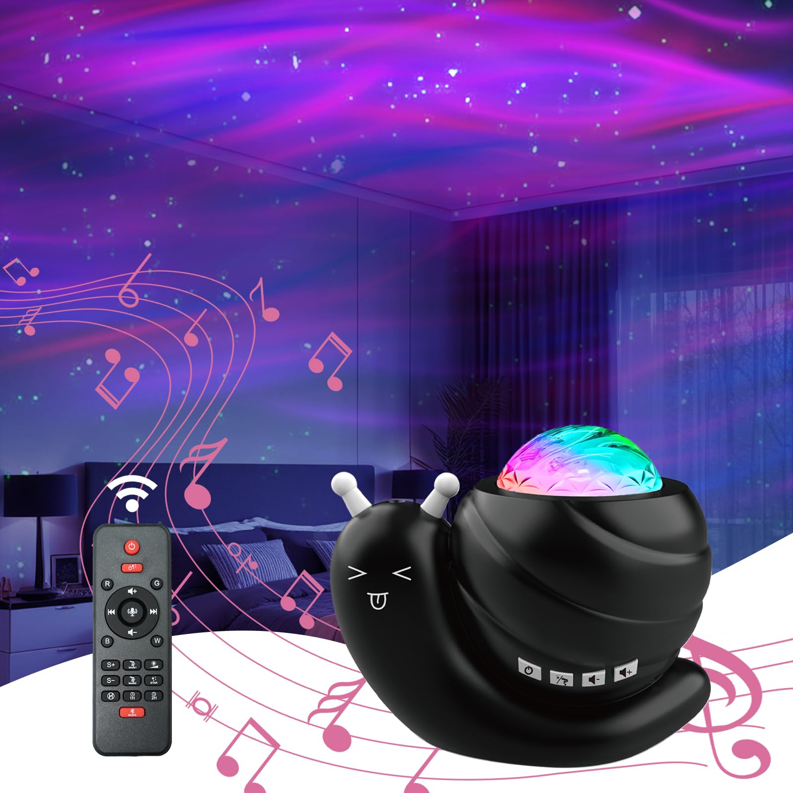 Lampada Proiettore Aurora Boreale 18 Colori – Con Telecomando, Timer, Dimmerabile, Luce Notturna Per Camera Bambini E Adulti