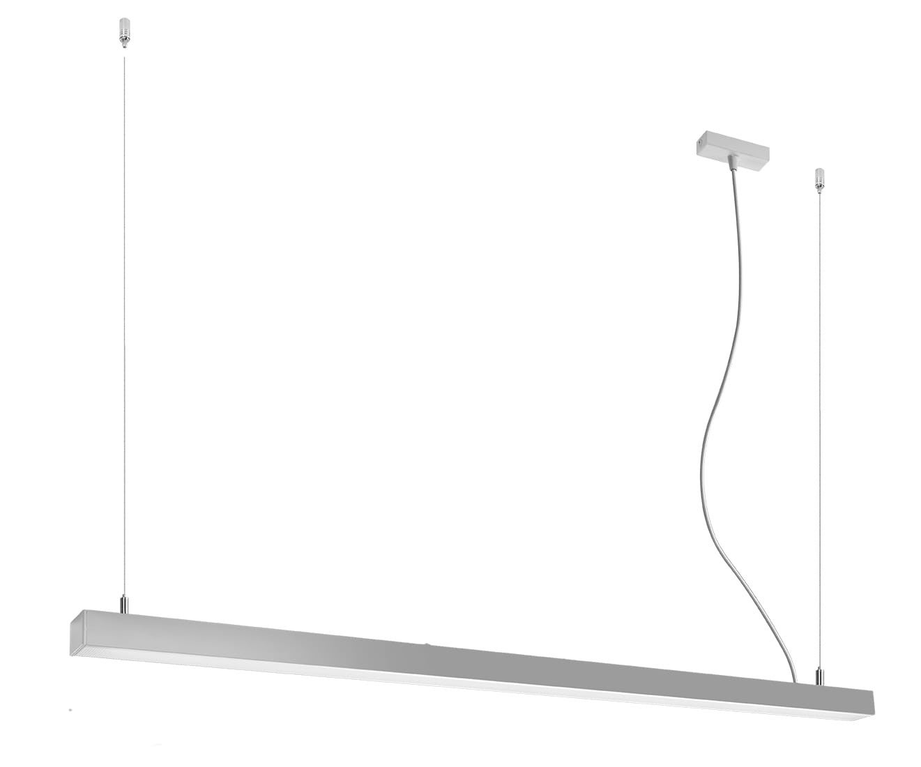 Lampa wisząca Pinne srebrna LED 48W 4000K 7200lm wym: 150 x 145 x 5,5 cm metal Thoro Lighting