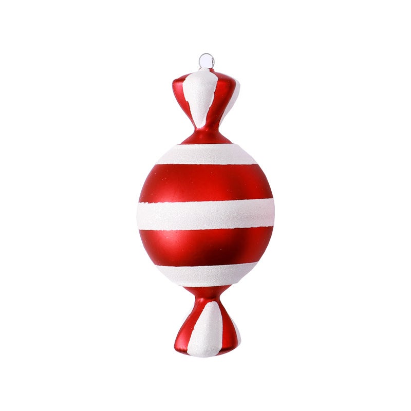 Décoration De Noël Sucre D’orge Pendentif 32 Cm – Rouge Et Blanc, Pour Sapin Et Ambiance Festive