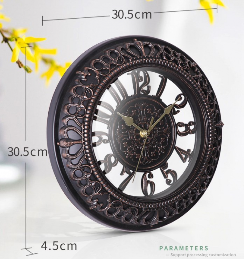 Horloge Murale Rétro Shabby Chic Géante - 69 Cm De Diamètre - Quartz - A091