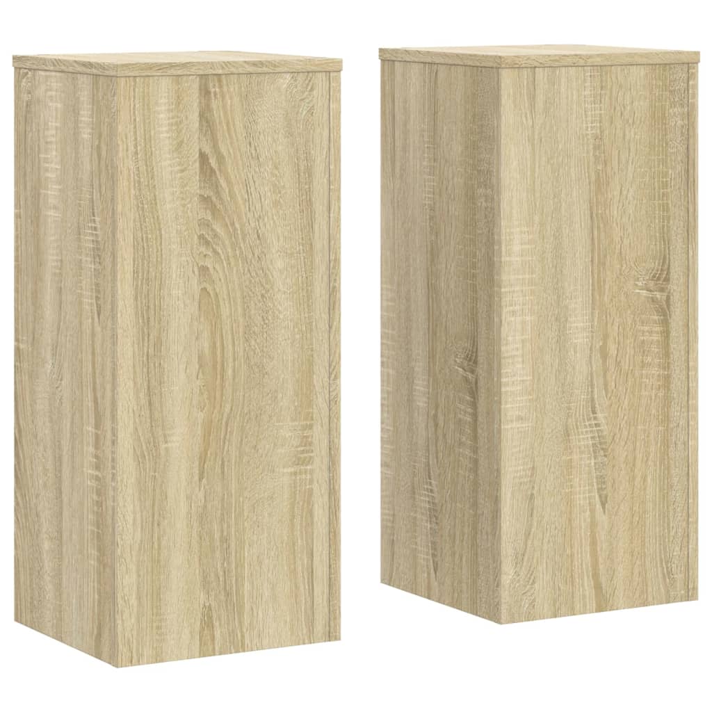 Supports pour plantes 2 pcs chêne sonoma bois d'ingénierie - 2