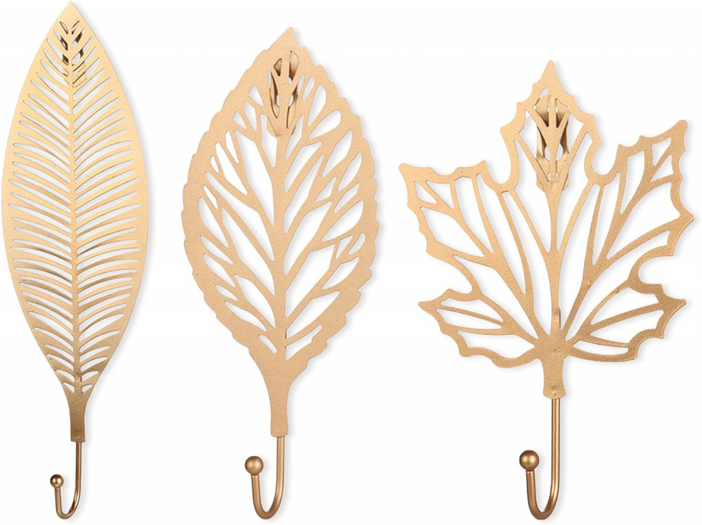 Hak dekoracyjny, 3 haczyki samoprzylepne do płaszczy, prześcieradeł, żeliwne dekoracyjne haki ścienne, ściągacze do zasłon, haki ścienne do łazienki