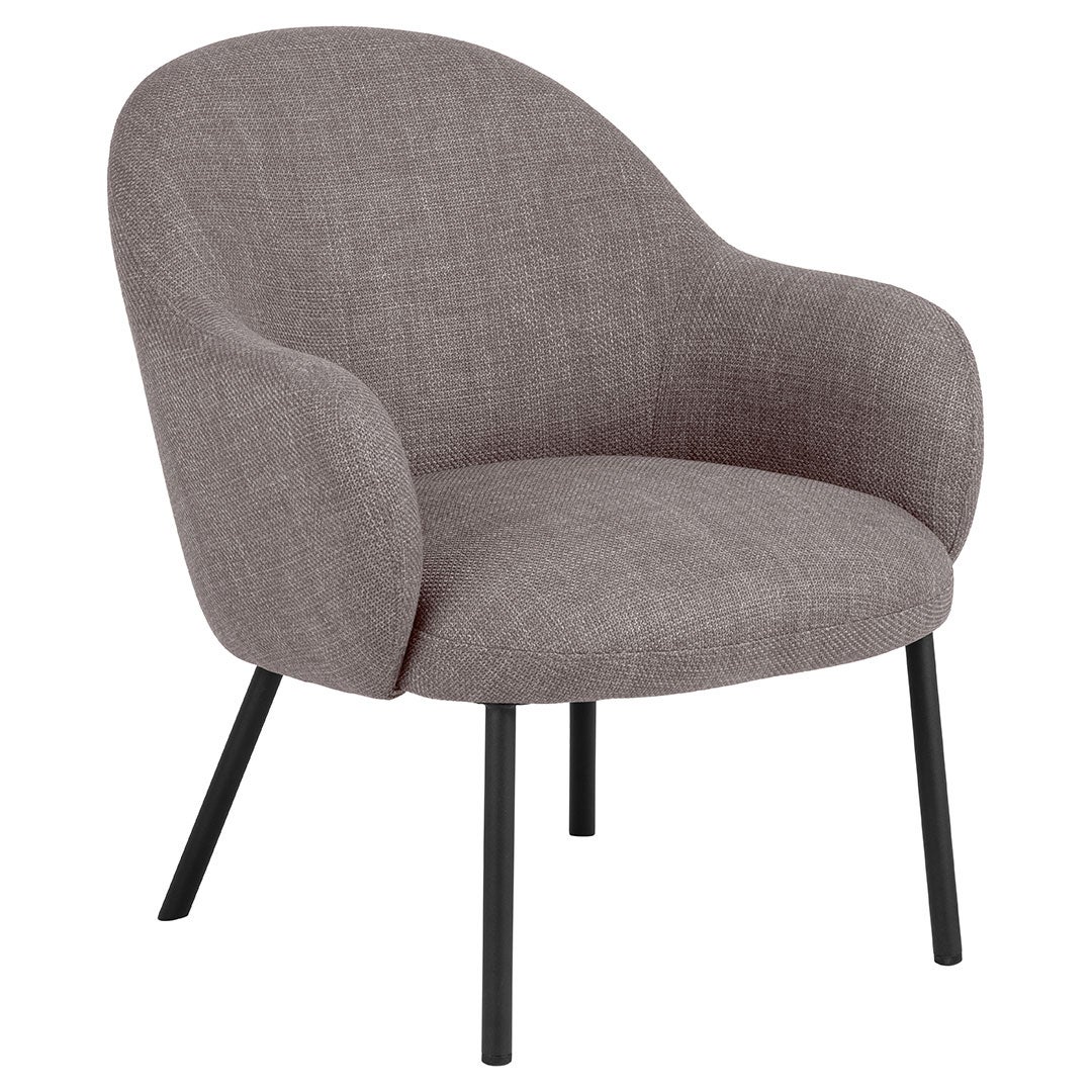 Spencer fotel fotel lounge tkanina jasnoszary brąz.