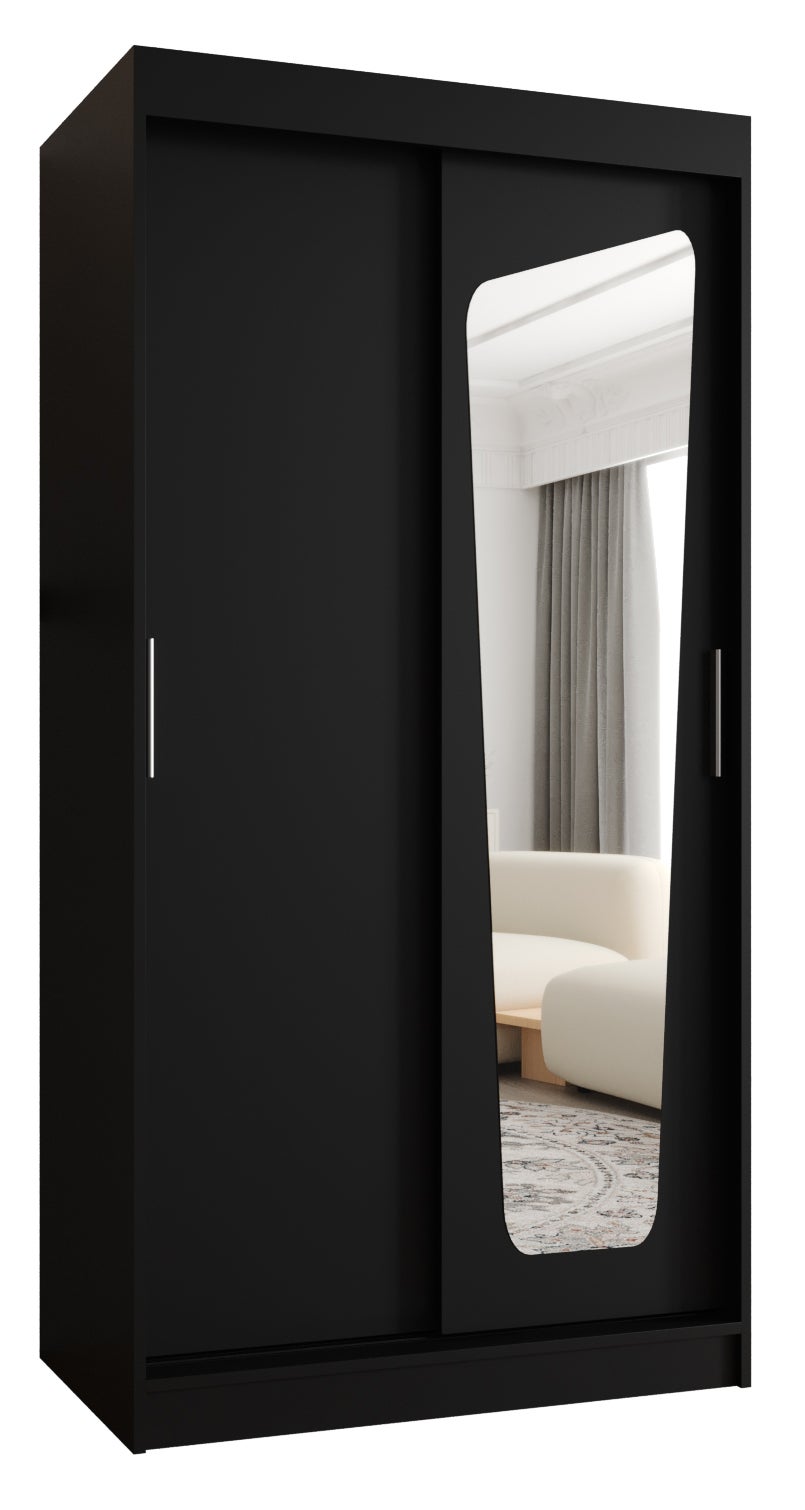 Szafa przesuwna garderoba MOKA 100 x 62 x 200 cm Czarny - Abiks Meble