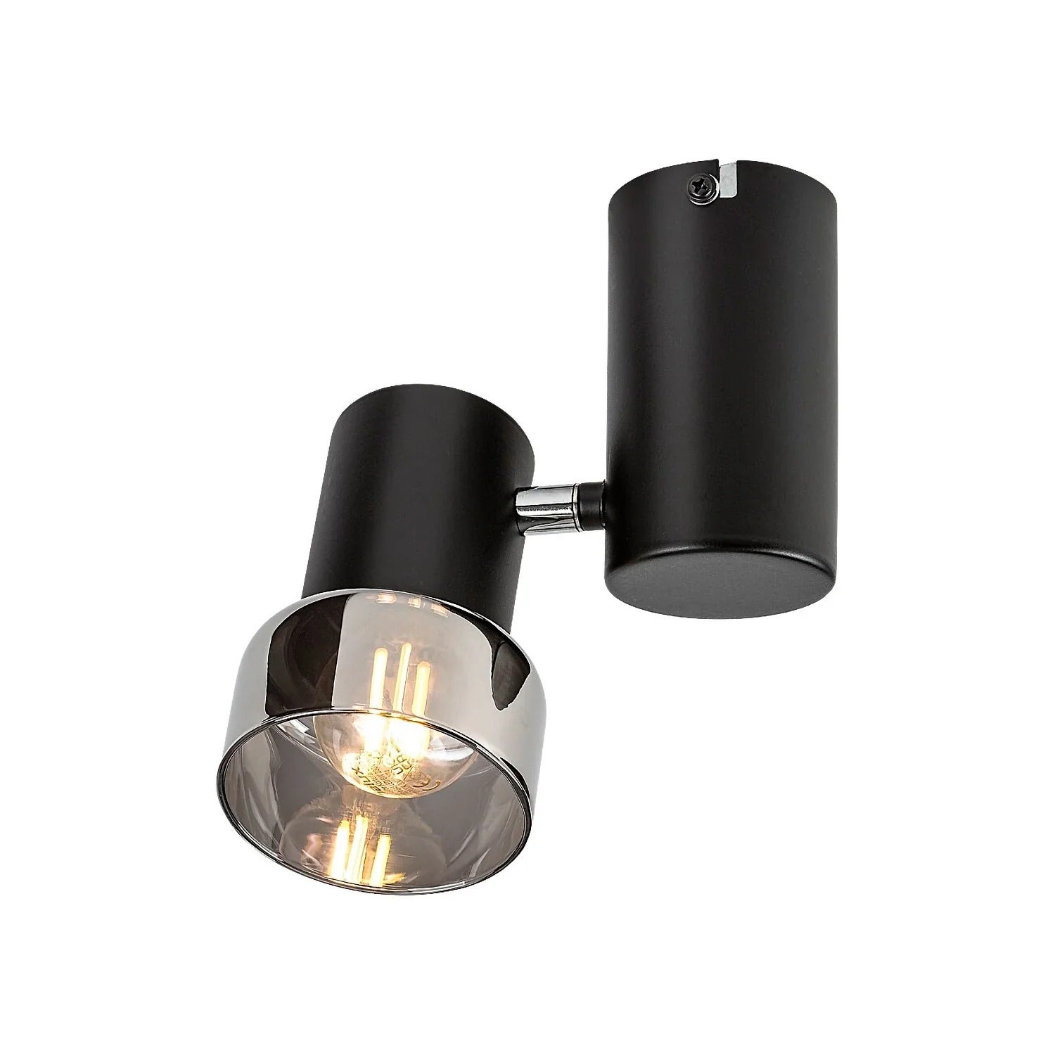 Reflektor sufitowy spot natynkowy Hatice okrągły czarny-dymiony 1xE14x15W wym: 18 x 15,5 x 8 cm metal Rabalux