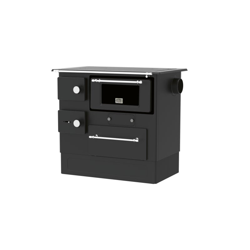 KUCHNIA NA DREWNO ALFA PLAM REGULAR 46 ANTRACYT PRAWA 8 kW 1szt.