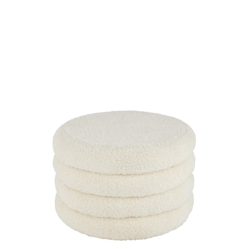 Taburete de resina blanco 65x65x40 cm