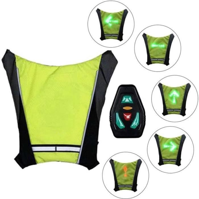 Gilet De Course Avec Poche Eau 1L – 9 Poches 5L, Respirant, Bandes Réfléchissantes, Noir (Femme/Homme)