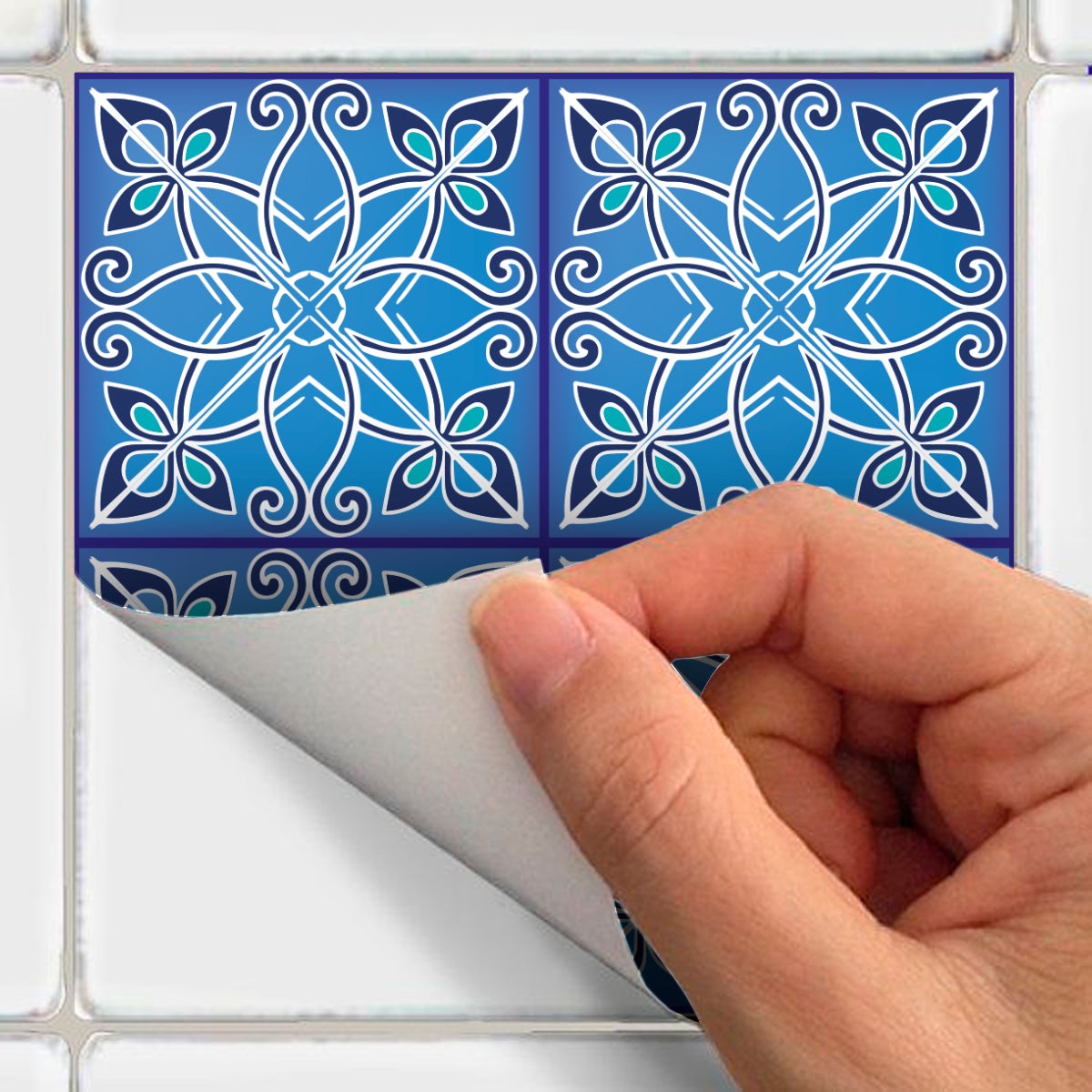 9 adesivi piastrelle di cemento azulejos Stella - Sticker adesivo - adesivi murali - 9stickers20x20cm - 5