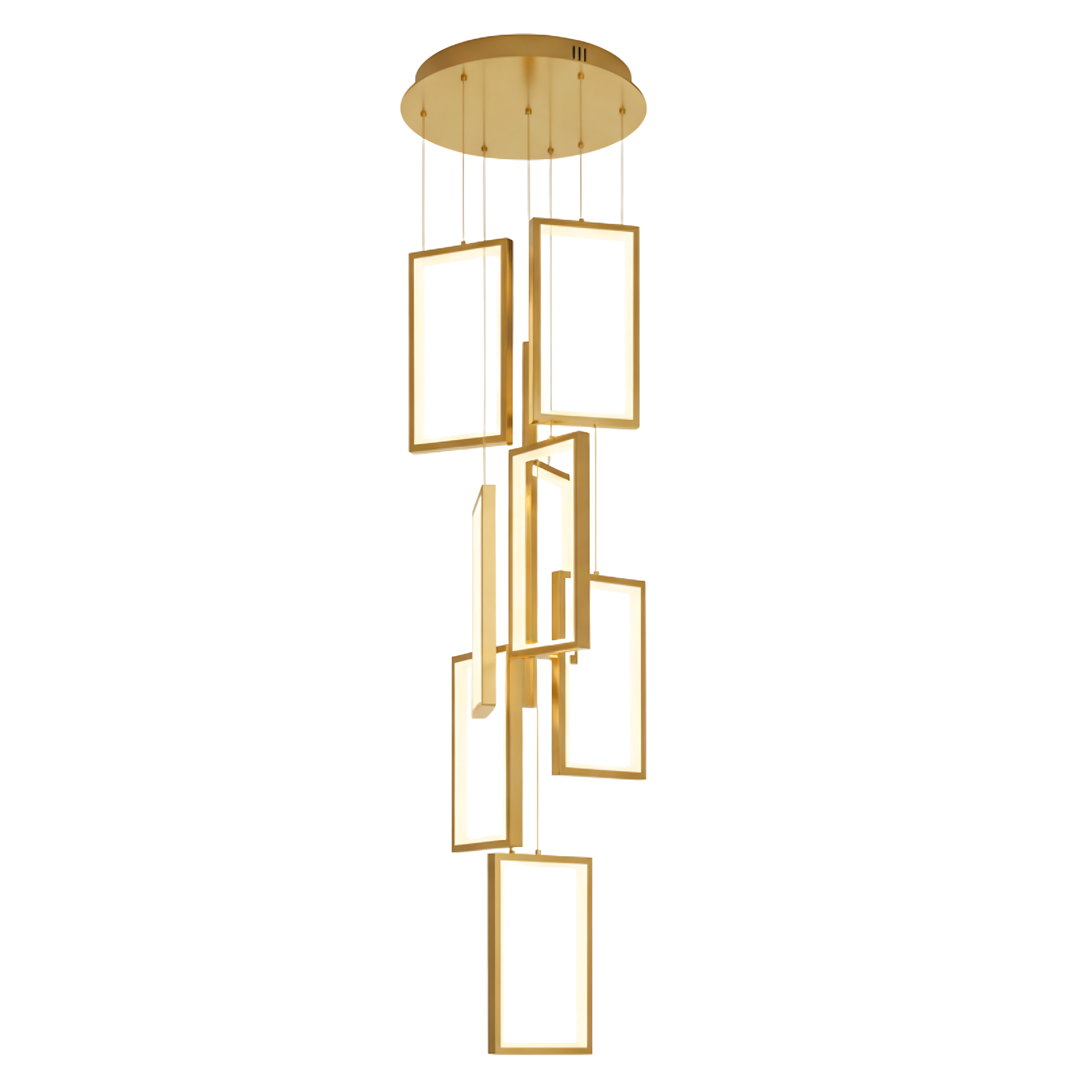 Lampa Sufitowa Wisząca Toolight Lhj090-7Cp Złoty Led