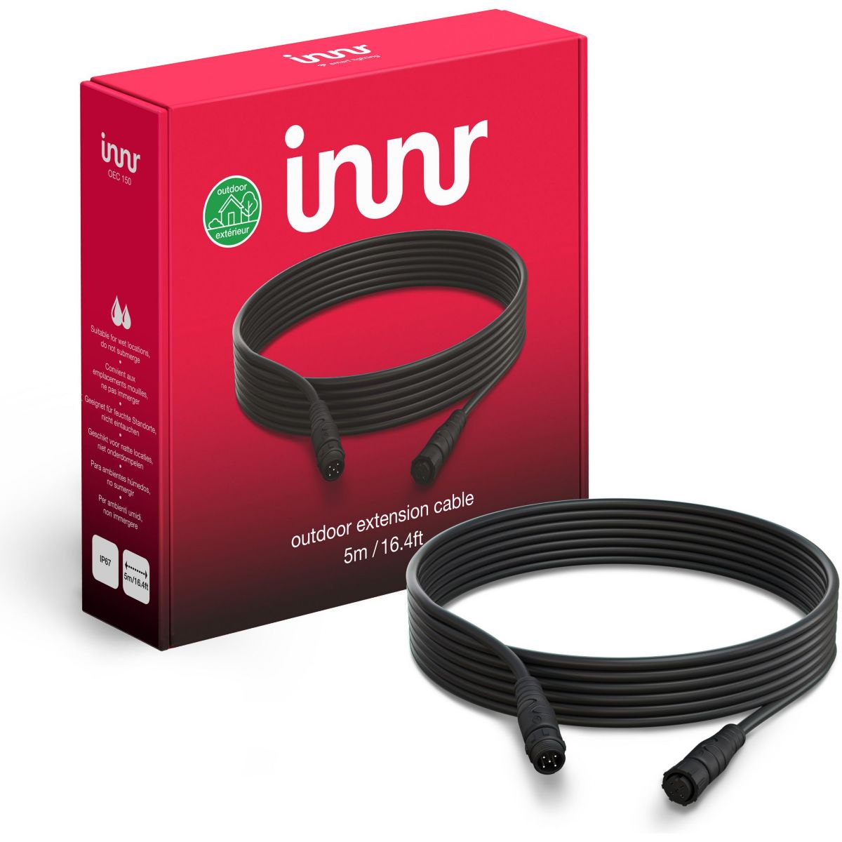 Innr Cable Alargador De 5 M Para Lámparas De Exterior, Oec150 , Leroy Merlin