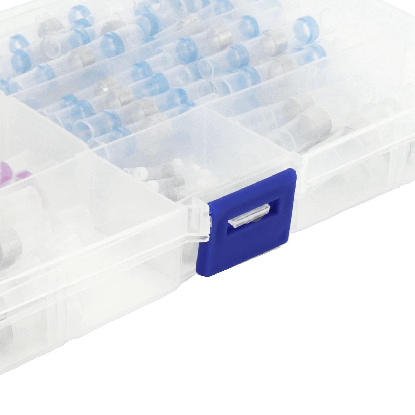 Connettori termorestringenti terminali ad anello per saldatura a crimpare per cavi elettrici impermeabili isolati (150 pezzi in scatola) - 7