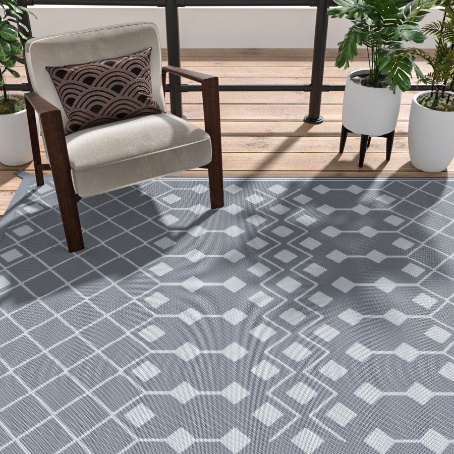 Tapis de camping extérieur 180*270cm, tapis de sol imperméable, résistant à l'humidité et à la moisissure, tapis en plastique pliable - 3