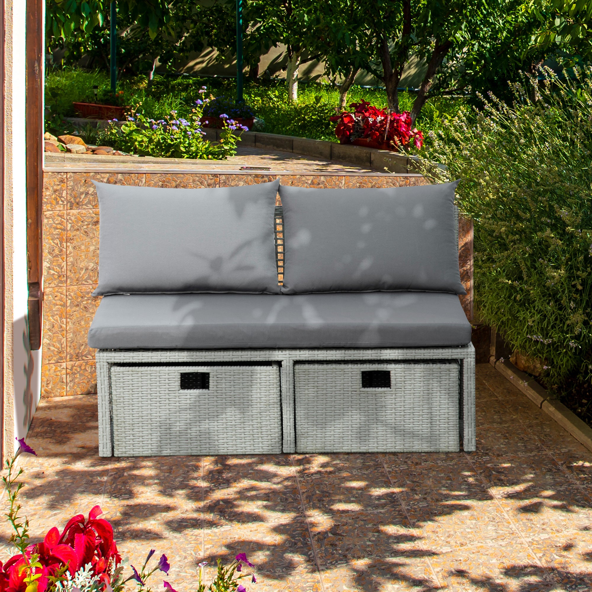 Copricuscini Divano One Piece - 2 Pezzi, 50x30cm E 35x35cm, Morbidi, Con Zip - Foto 8