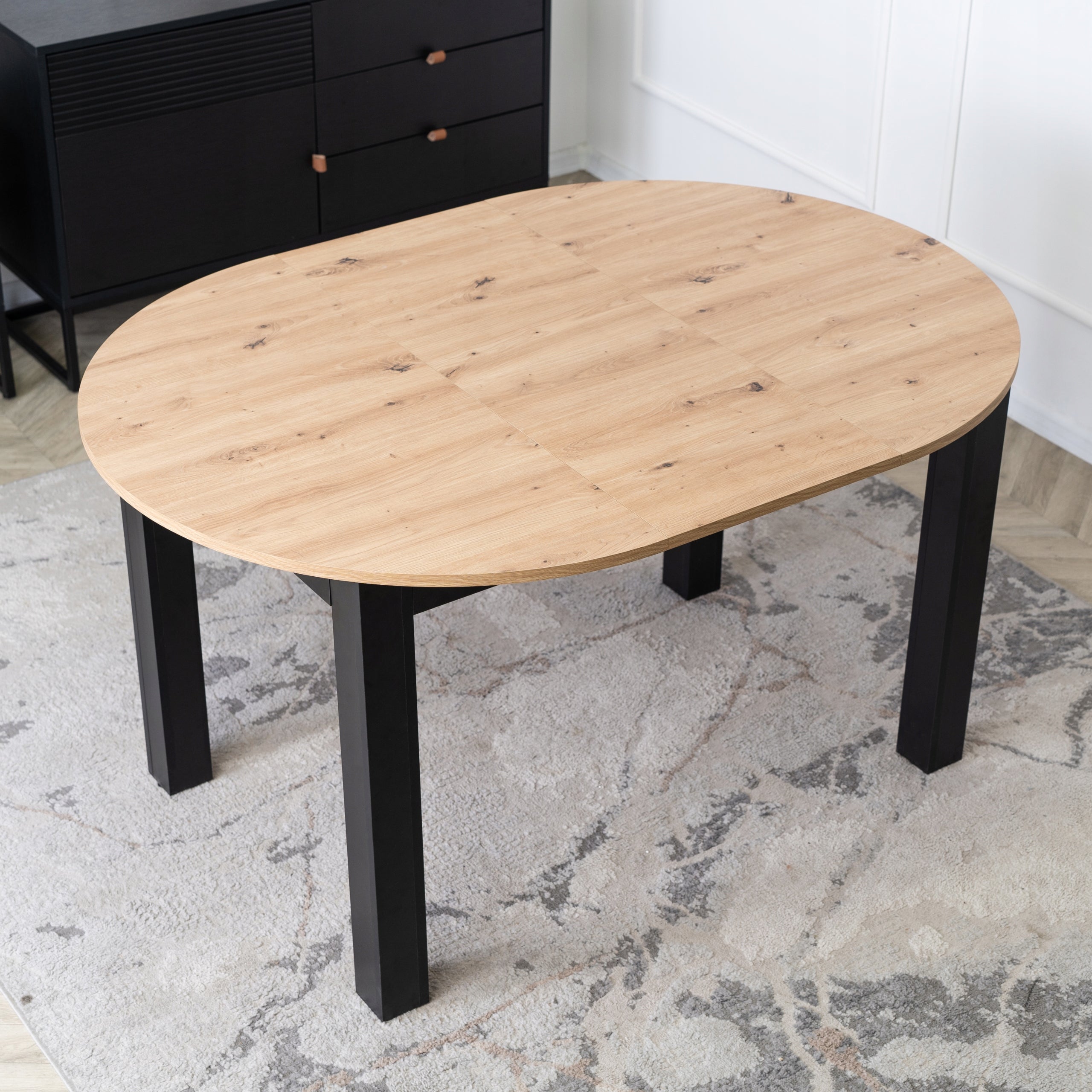 Stół Rozkładany Okrągły Kuchenny HARRY do Jadalni Salonu Kuchni Dąb Artisan - 7