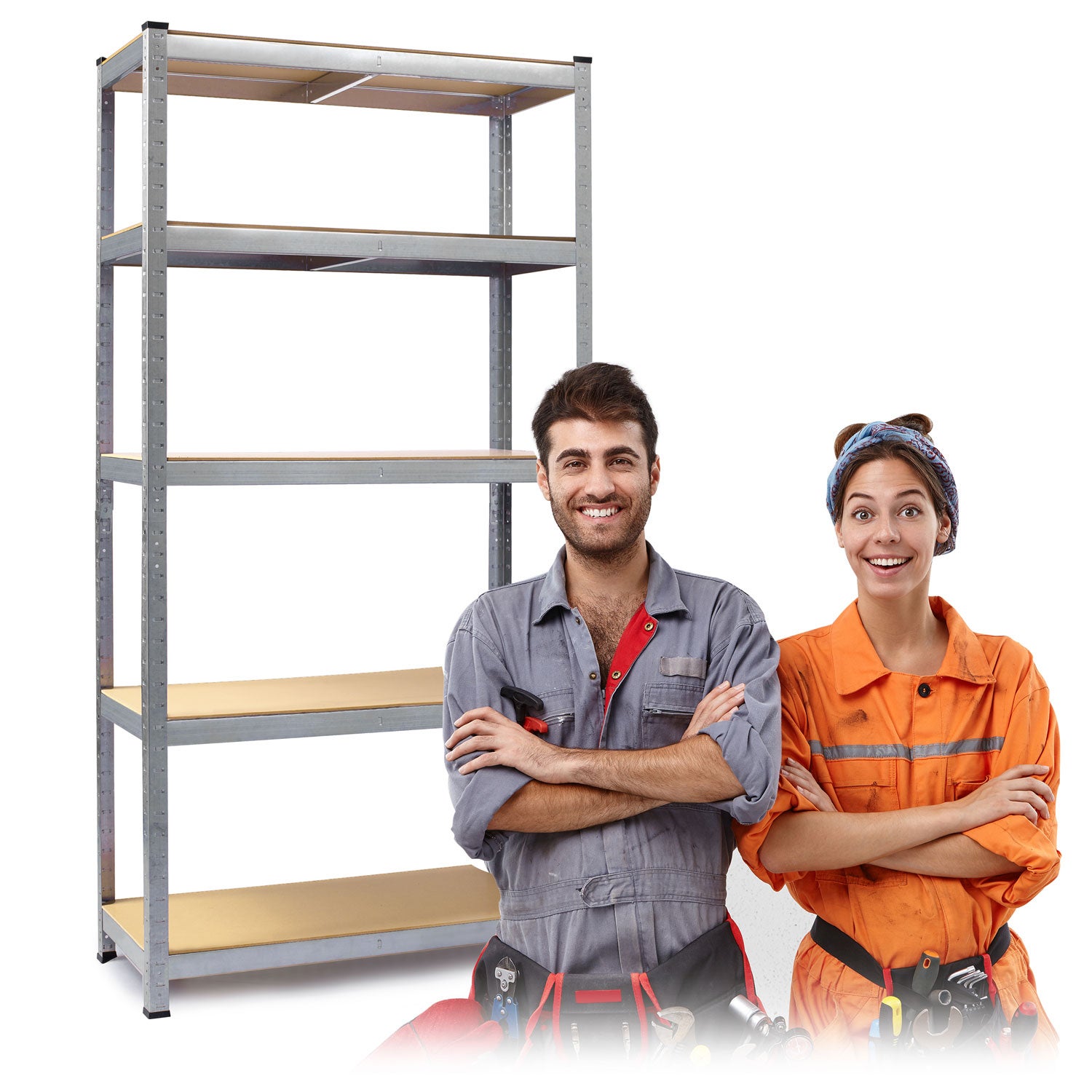 Étagère en métal Humberg HR-812, lot de 2, 180 x 90 x 40 cm - 5