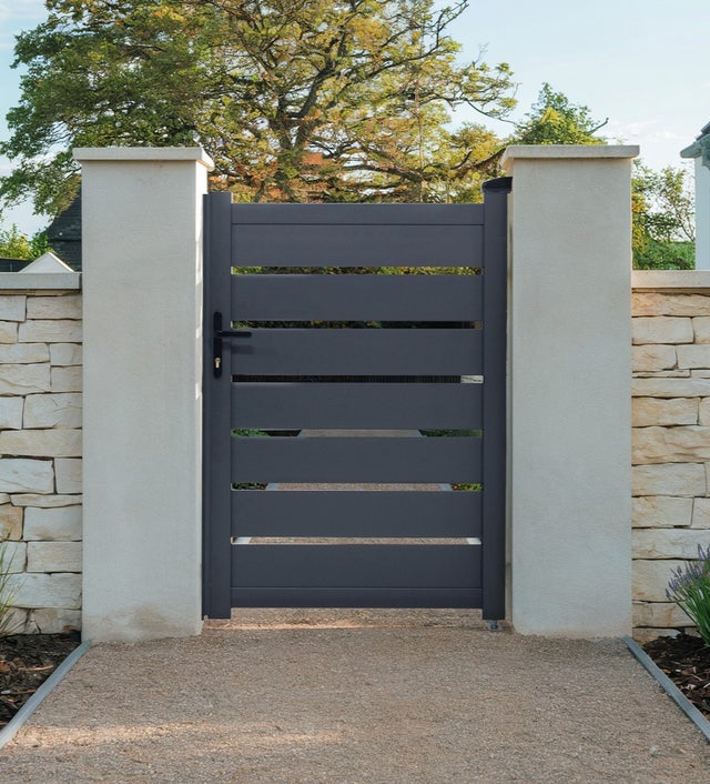Portillon 1m VOGEL H.140cm aluminium gris