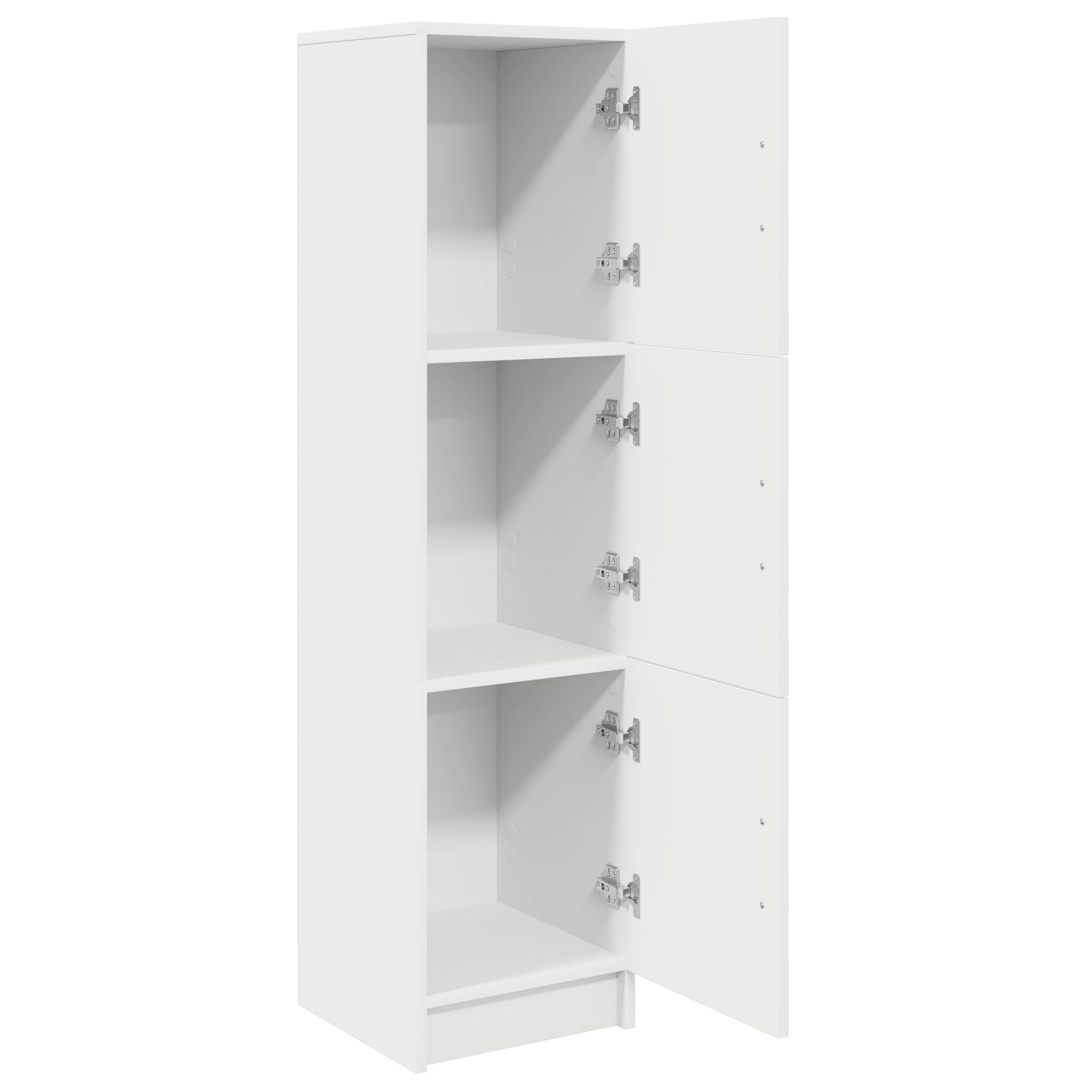 Buffet，Meuble de Rangement，Bahut blanc Blanc Bois MDF Moyen Buffet，Meuble de Rangement，Bahut blanc Rectangulaire CFW688369 - 4