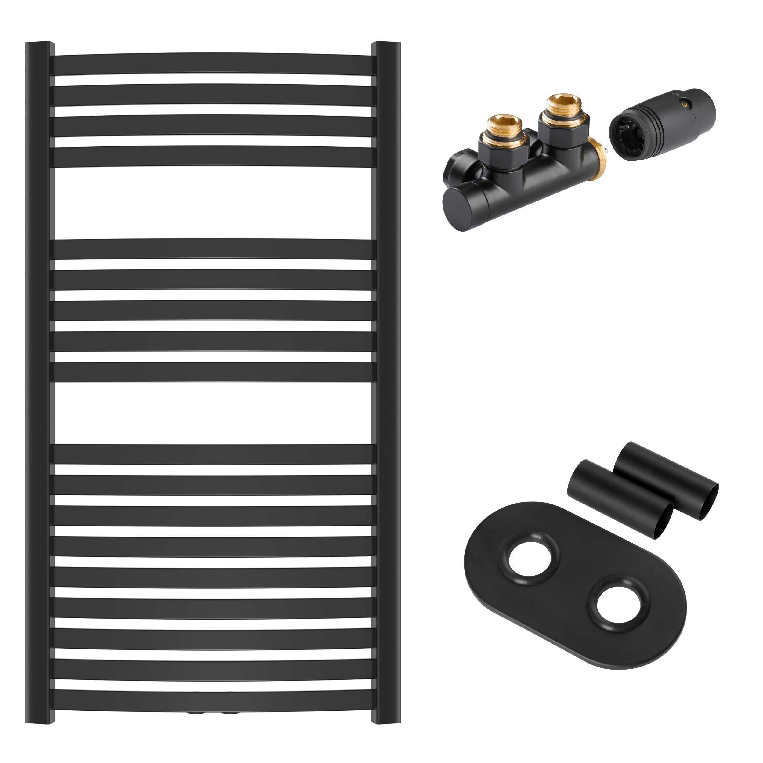 Grzejnik Łazienkowy Drabinka Kaloryfer do Łazienki 54x100 cm INVENA Czarny