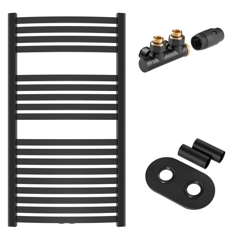 Grzejnik Łazienkowy Drabinka Kaloryfer do Łazienki 54x100 cm INVENA Czarny