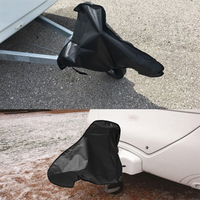 Housse De Protection Pour Timon De Remorque - Taille Universelle XXL (104x110 Cm) - Imperméable 210D, Résistante Aux UV Et Rayures - Bande Réfléchissante Sécurité