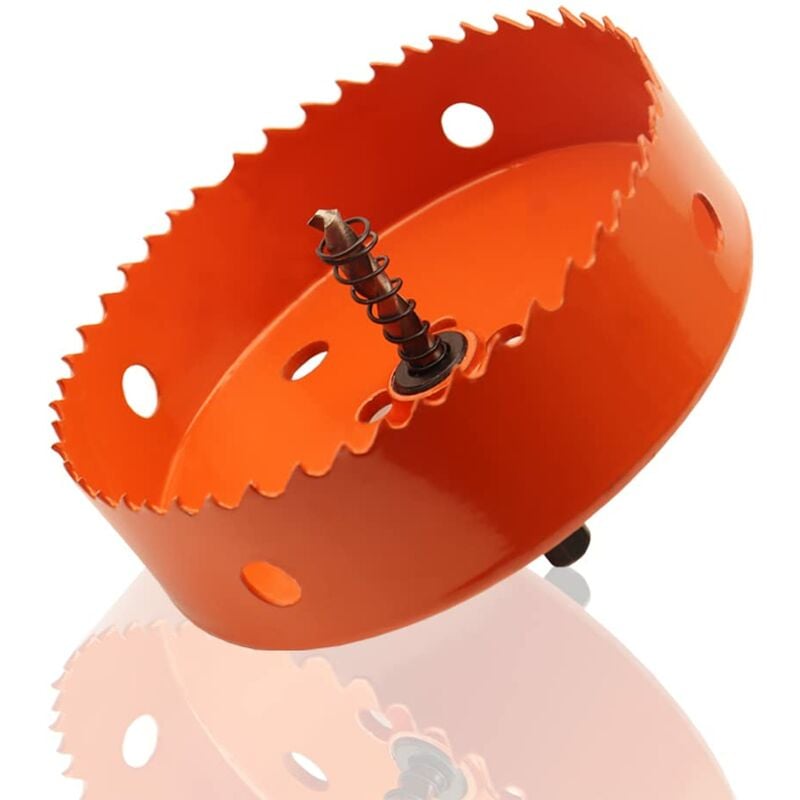 Otwornica bimetaliczna HSS 100 mm ze stali szybkotnącej do metalu, aluminium, stali nierdzewnej, drewna, PVC, tworzywa sztucznego m Ostrze spiralne po