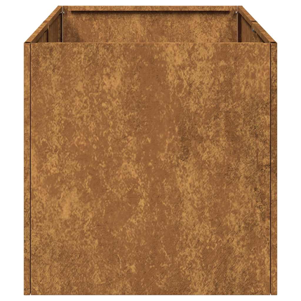 Jardinière rouillée 40x80x40 cm en acier corten - COMFORTXL - 5