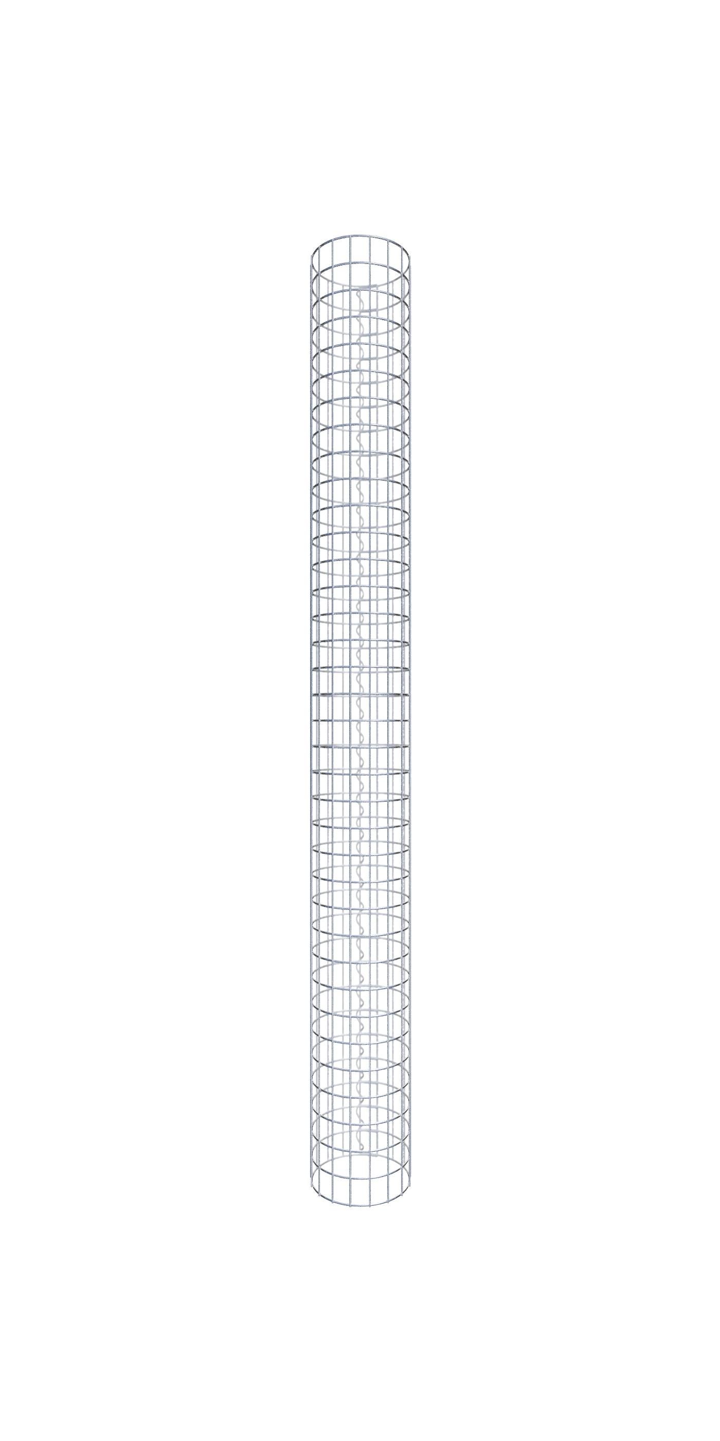 Kolumna gabionowa średnica 27 cm MW 5 x 5 cm okrągła - wysokość: 180 cm