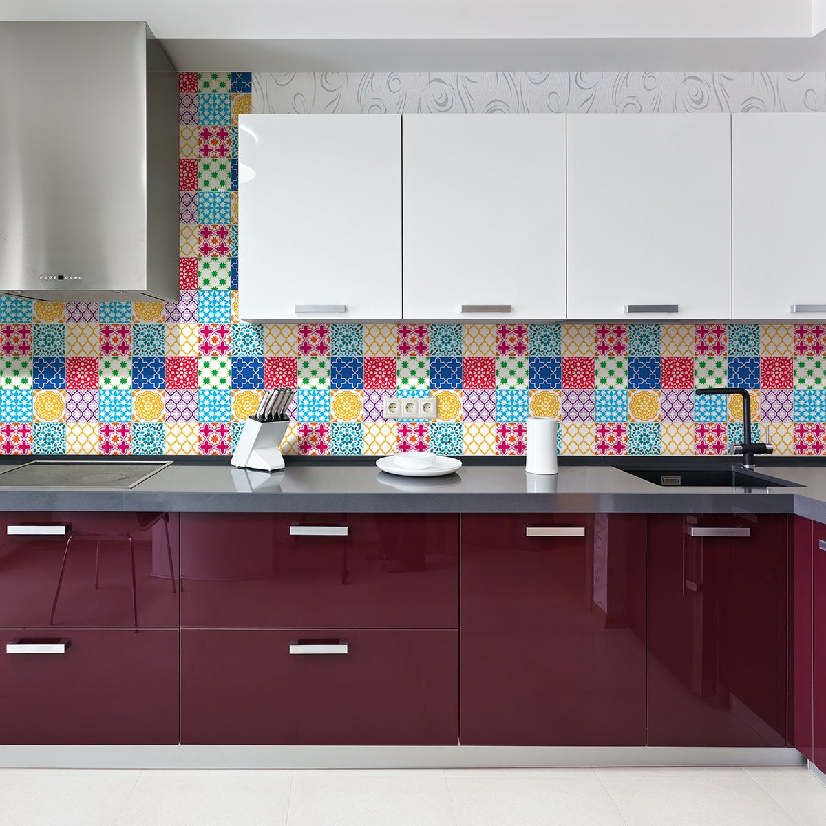 30 vinilo baldosas azulejos consuella - adhesivo de pared - revestimiento sticker mural decorativo - 30stickers15x15cm