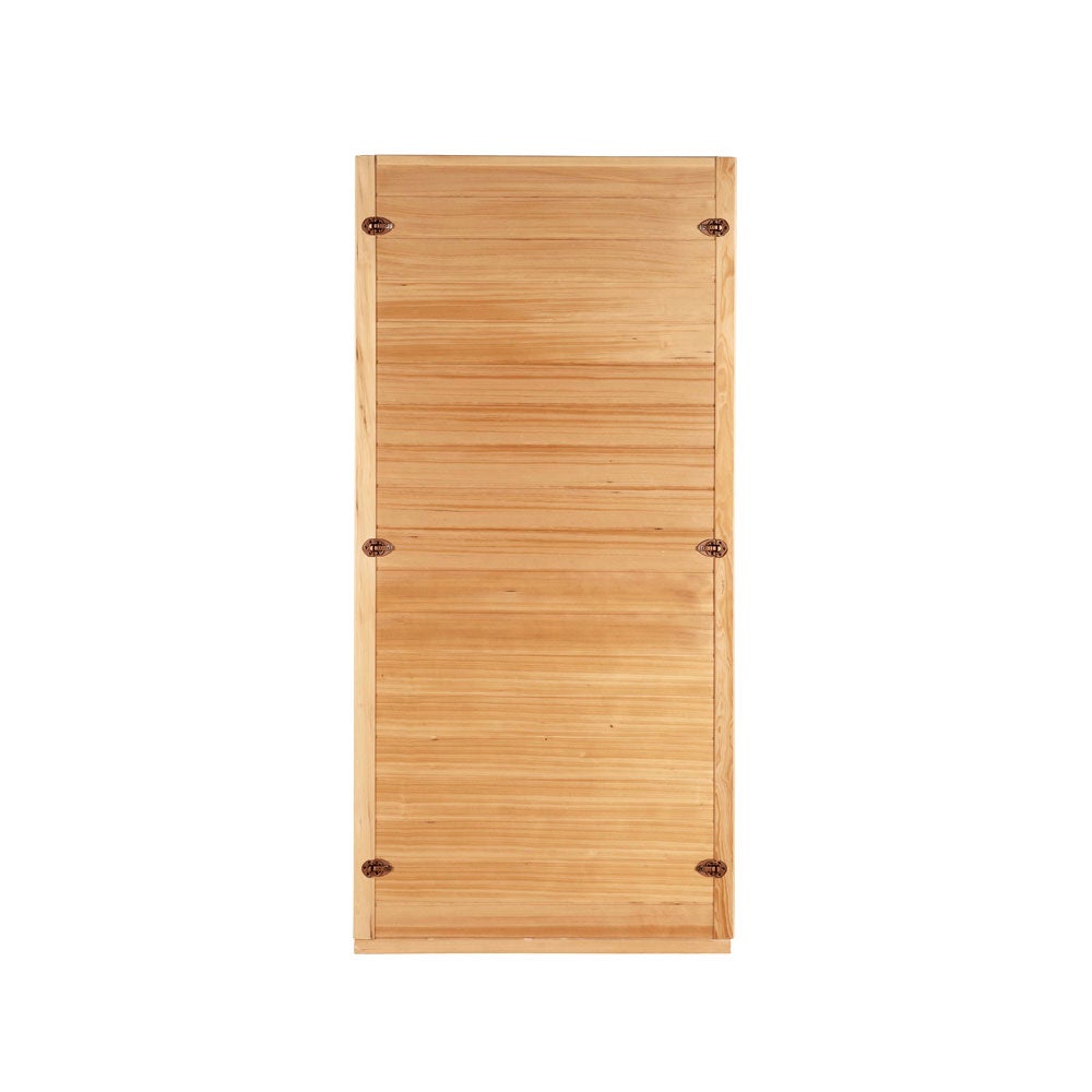 HOME DELUXE – Cabine infrarouge REDSUN S - 90 x 90 x 190 cm - pour 1 personne, 4 émetteurs infrarouges, bois : pruche I Sauna infrarouge, sauna, - 5