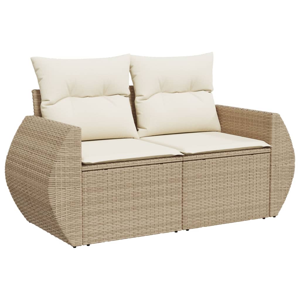 Salon bas de jardin en Rattan synthétique Beige 2 personnes - 2