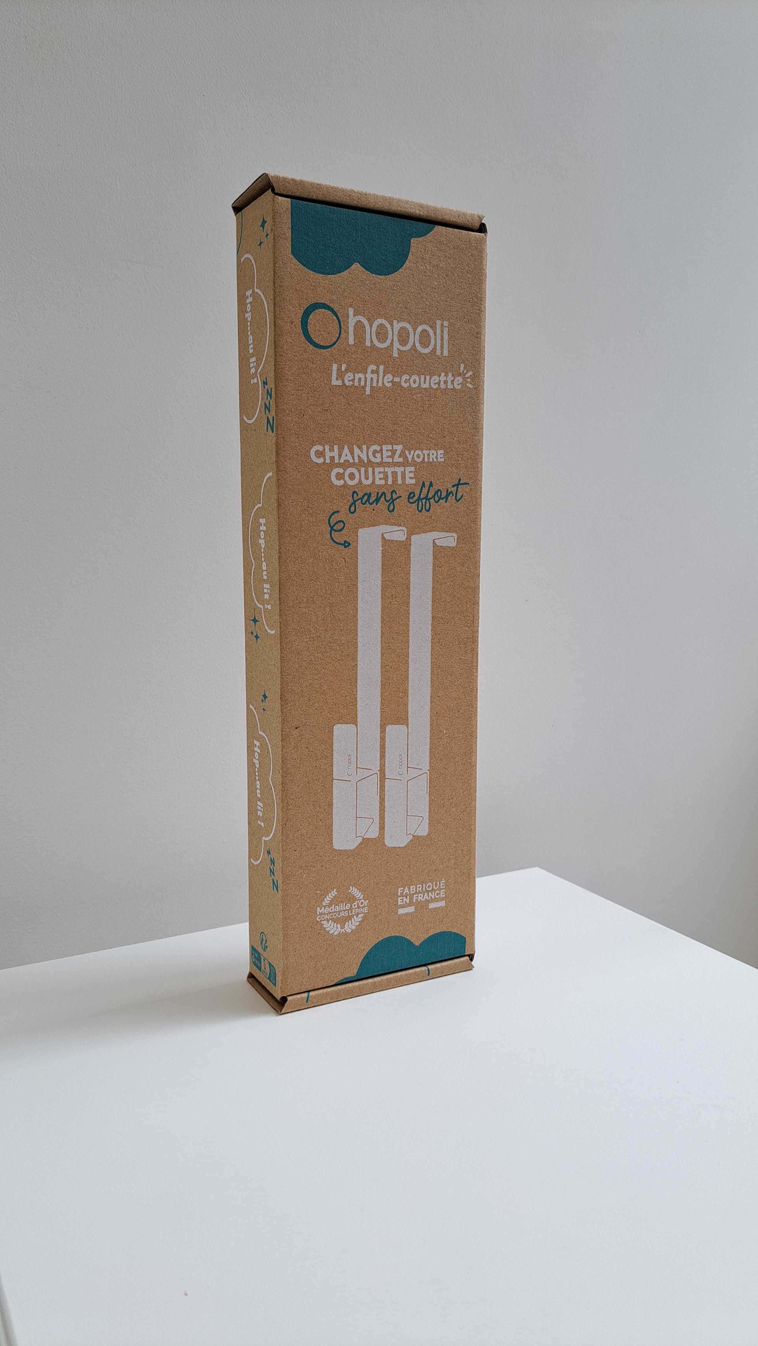 Enfile-couette Hopoli - Porte à recouvrement Bleu - 8