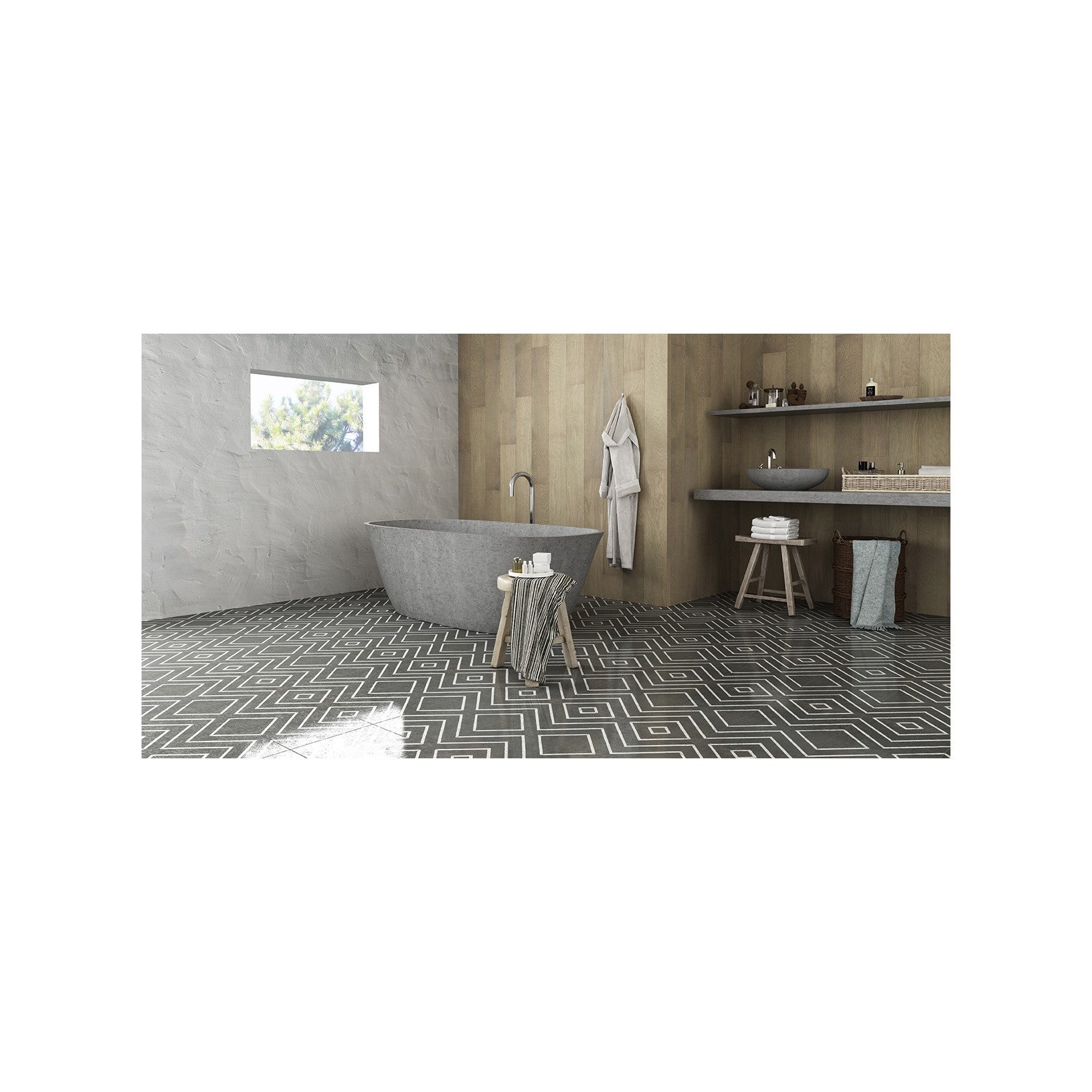 Carrelage Grès Cérame Esila - Carreau Marocain 20x20 Cm - 1 M² (lot) - Mat, R9, Intérieur