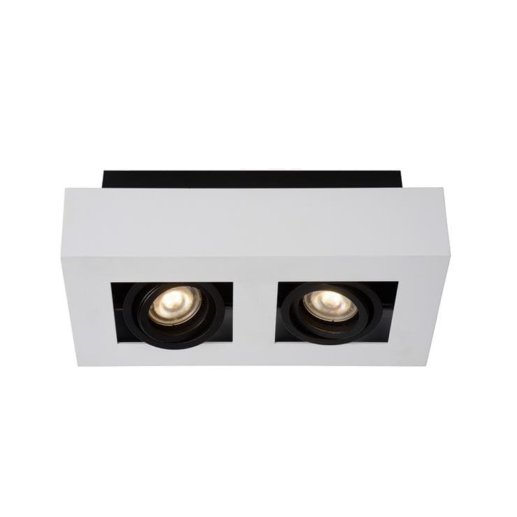 Reflektor sufitowy Spot XIRAX biały 2xGU10x5W wym: 8,8 x 25 x 14 cm IP20 Lucide