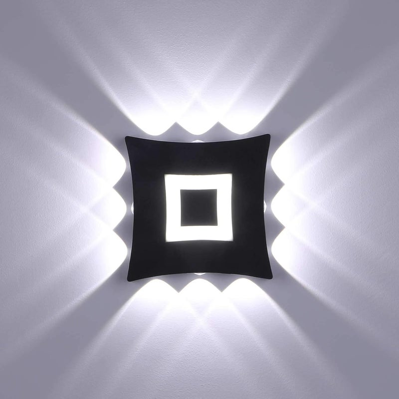 Nowoczesna lampa ścienna COB LED 18 W do użytku wewnątrz i na zewnątrz, wodoodporna aluminiowa lampa ścienna IP65, chłodne białe światło